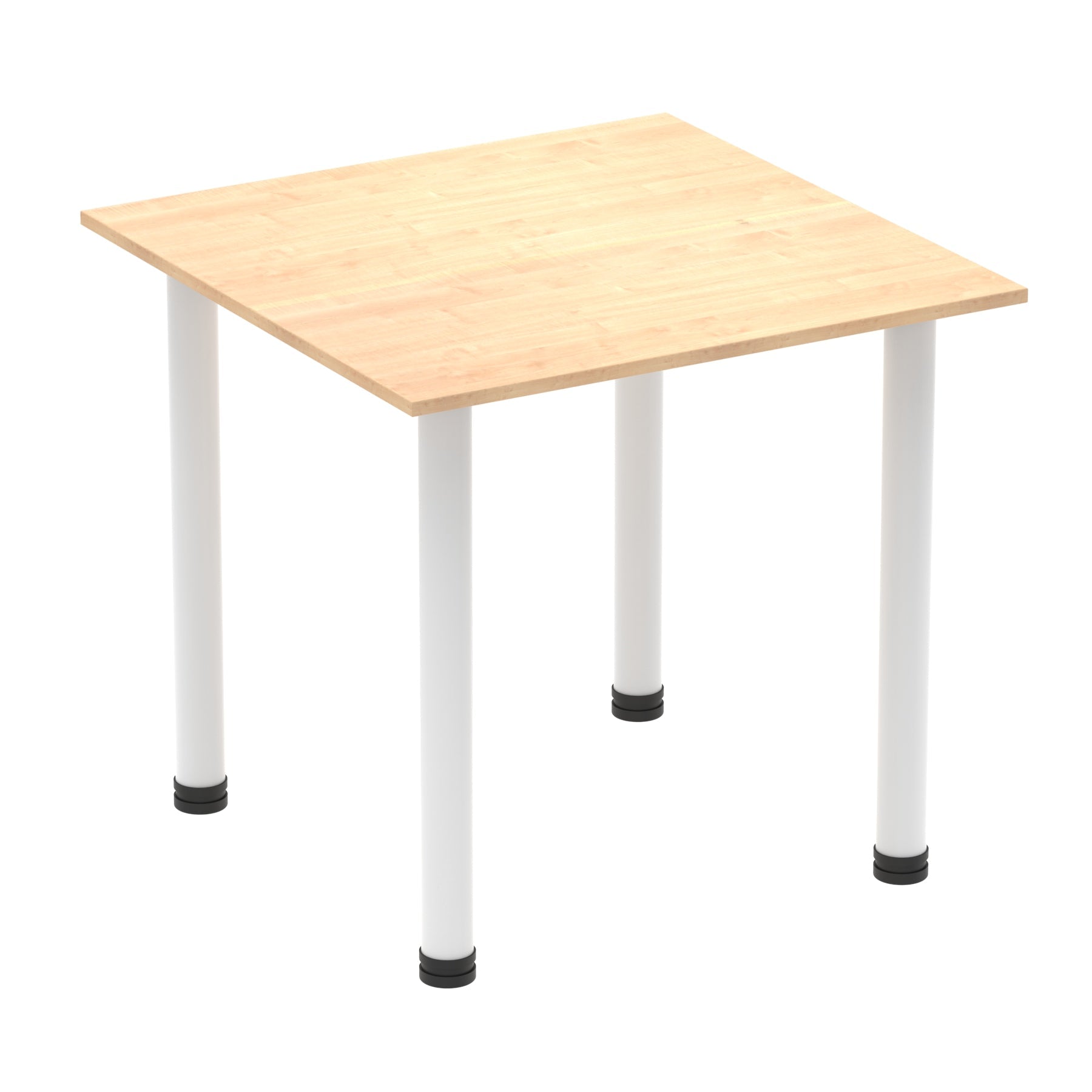 Impulse Square Table 800x800mm with Post Leg - MFC Material, Self-Assembly, 5-Year Guarantee, Multiple Frame Colors