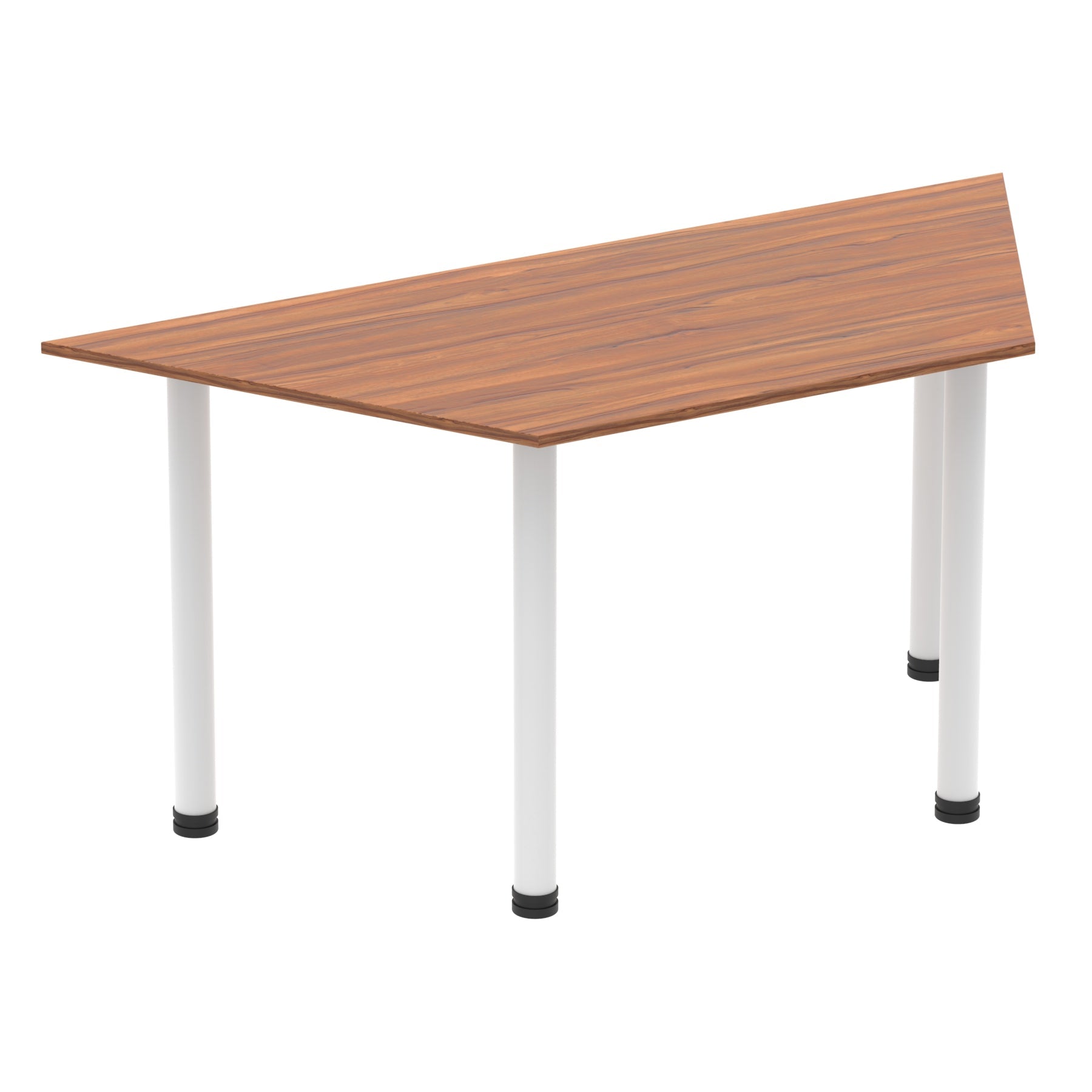 Impulse Trapezium Table 1600x800mm with Post Leg - MFC Material, Self-Assembly, 5-Year Guarantee, Multiple Frame Colors