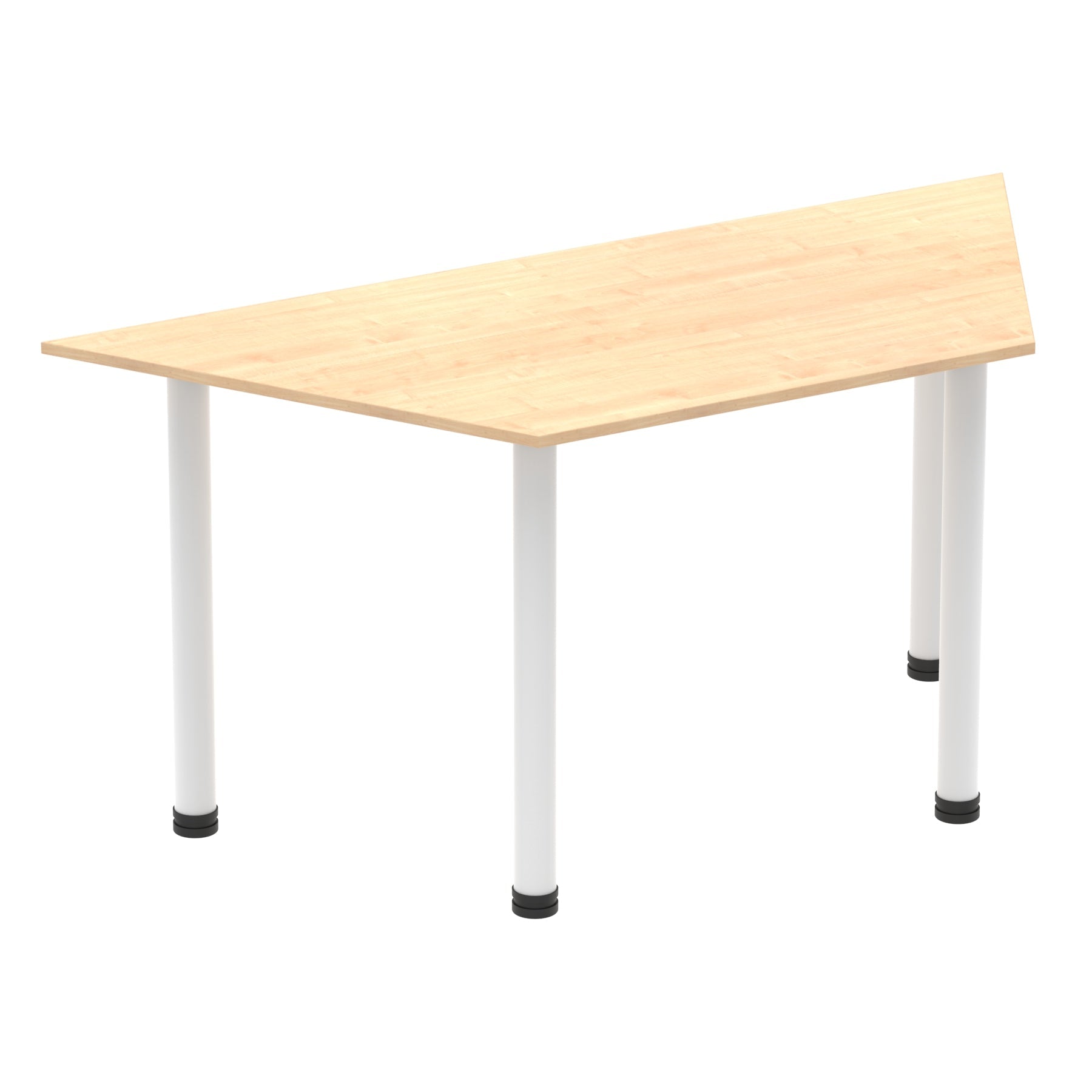 Impulse Trapezium Table 1600x800mm with Post Leg - MFC Material, Self-Assembly, 5-Year Guarantee, Multiple Frame Colors