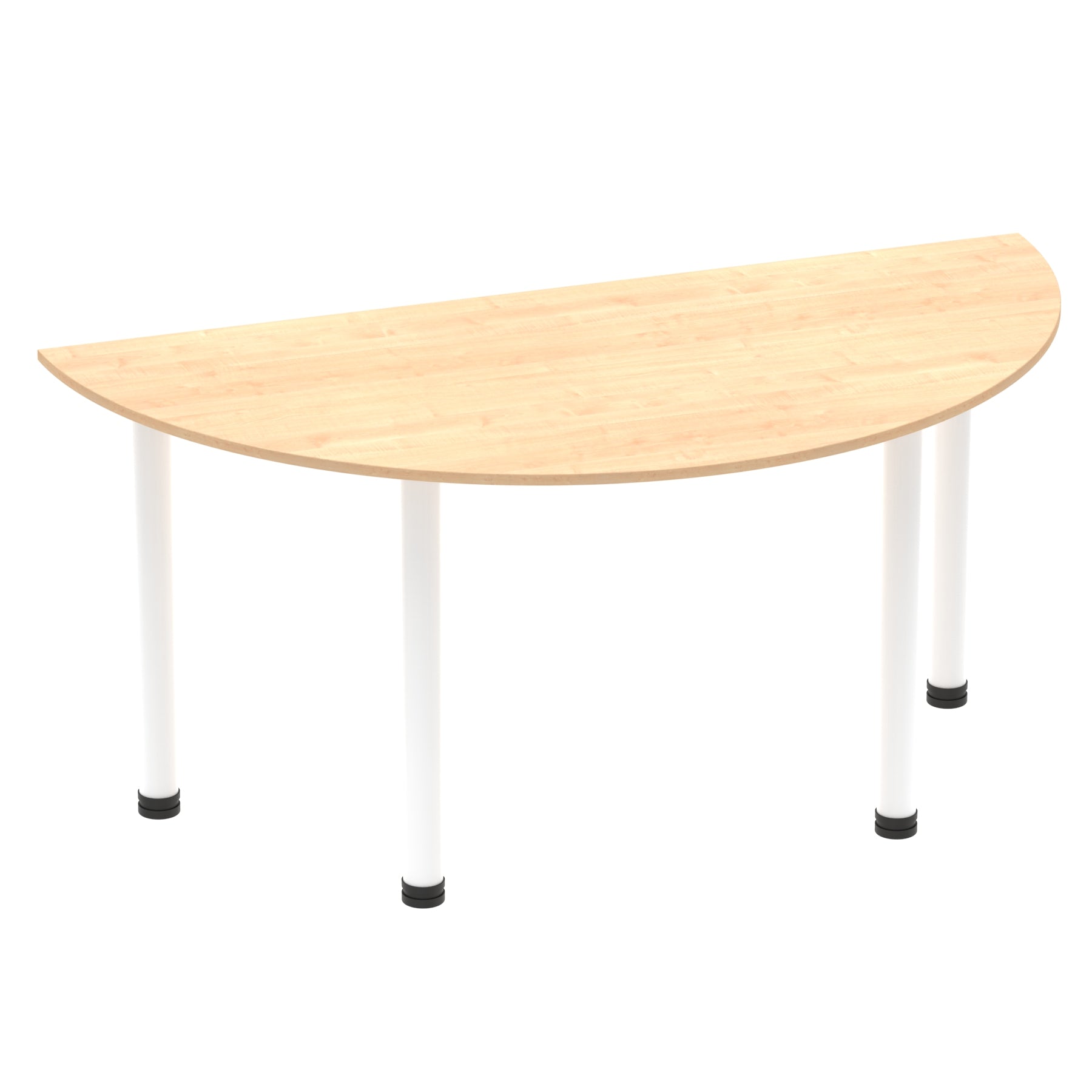 Impulse Semi-Circle Table 1600x800mm with Post Leg - MFC Material, 5-Year Guarantee, Self-Assembly, Multiple Frame Colours