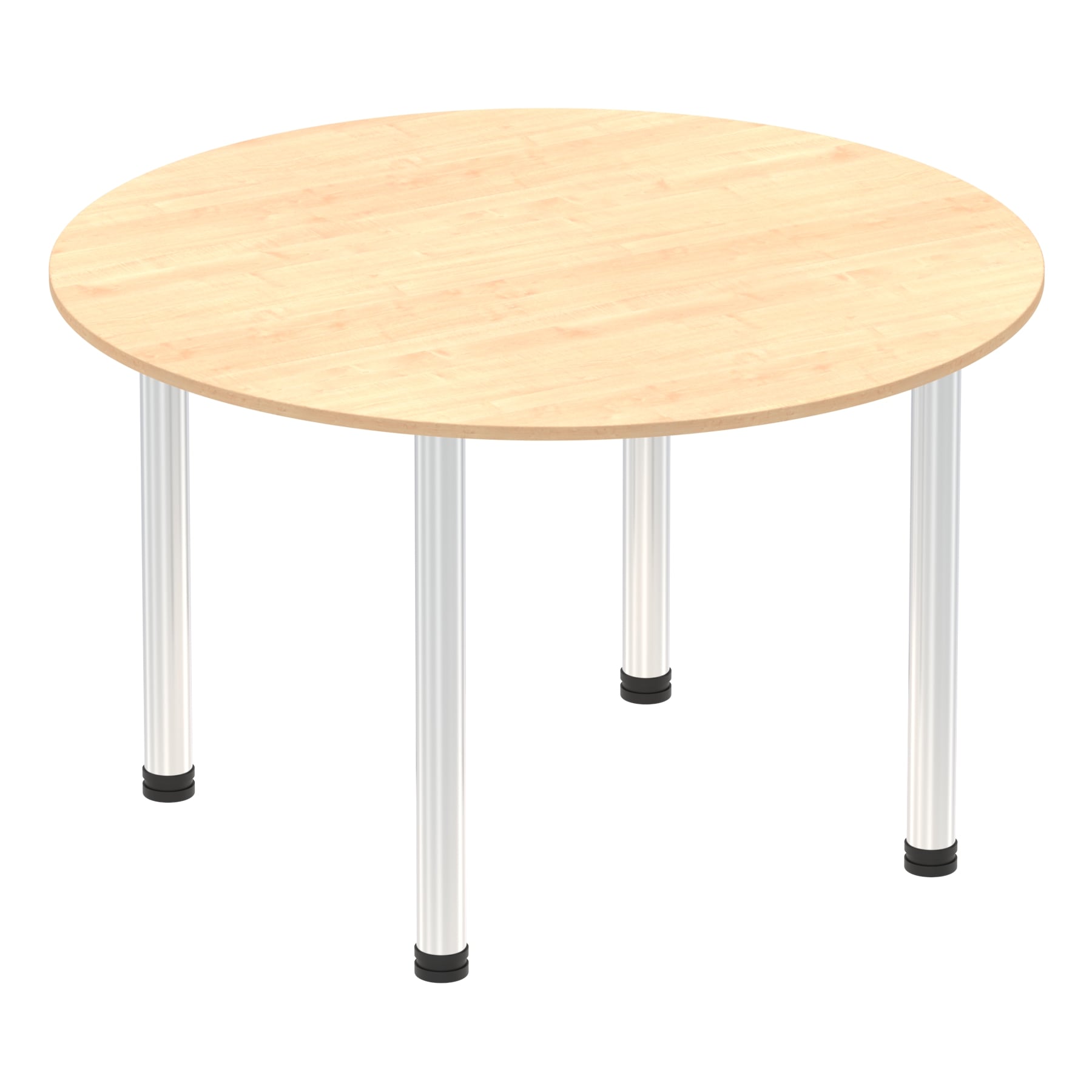 Impulse Round Table with Post Leg - 1000x1000 or 1200x1200 MFC Top, 5-Year Guarantee, Self-Assembly, Multiple Frame Colors