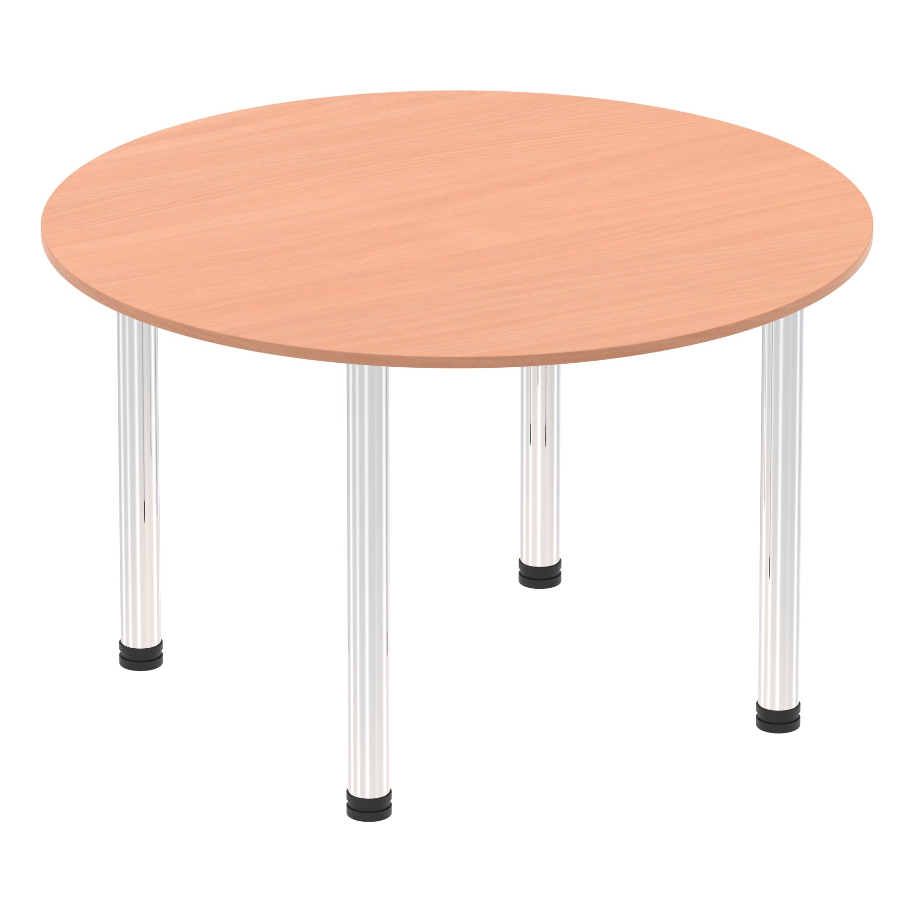 Impulse Round Table with Post Leg - 1000x1000 or 1200x1200 MFC Top, 5-Year Guarantee, Self-Assembly, Multiple Frame Colors