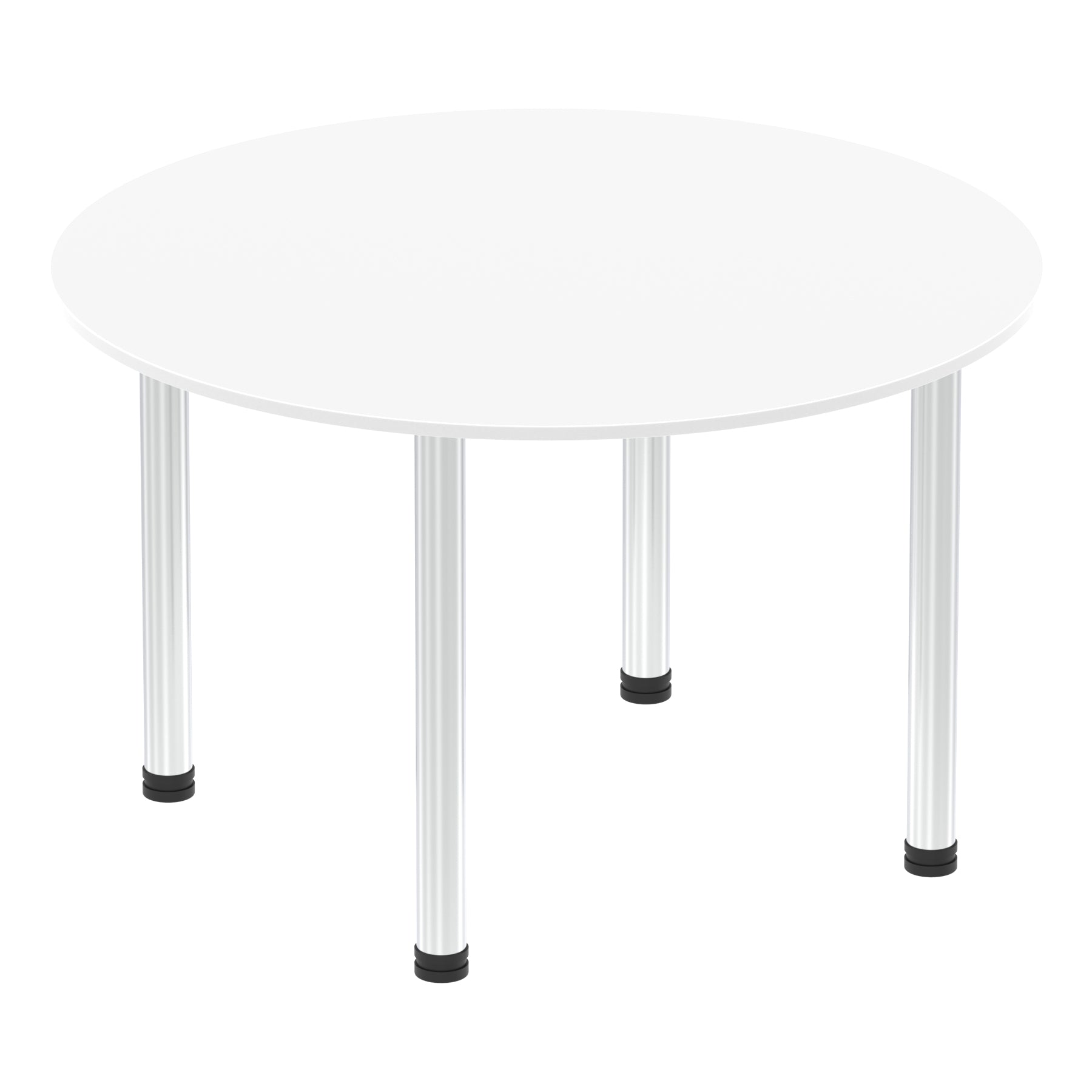 Impulse Round Table with Post Leg - 1000x1000 or 1200x1200 MFC Top, 5-Year Guarantee, Self-Assembly, Multiple Frame Colors