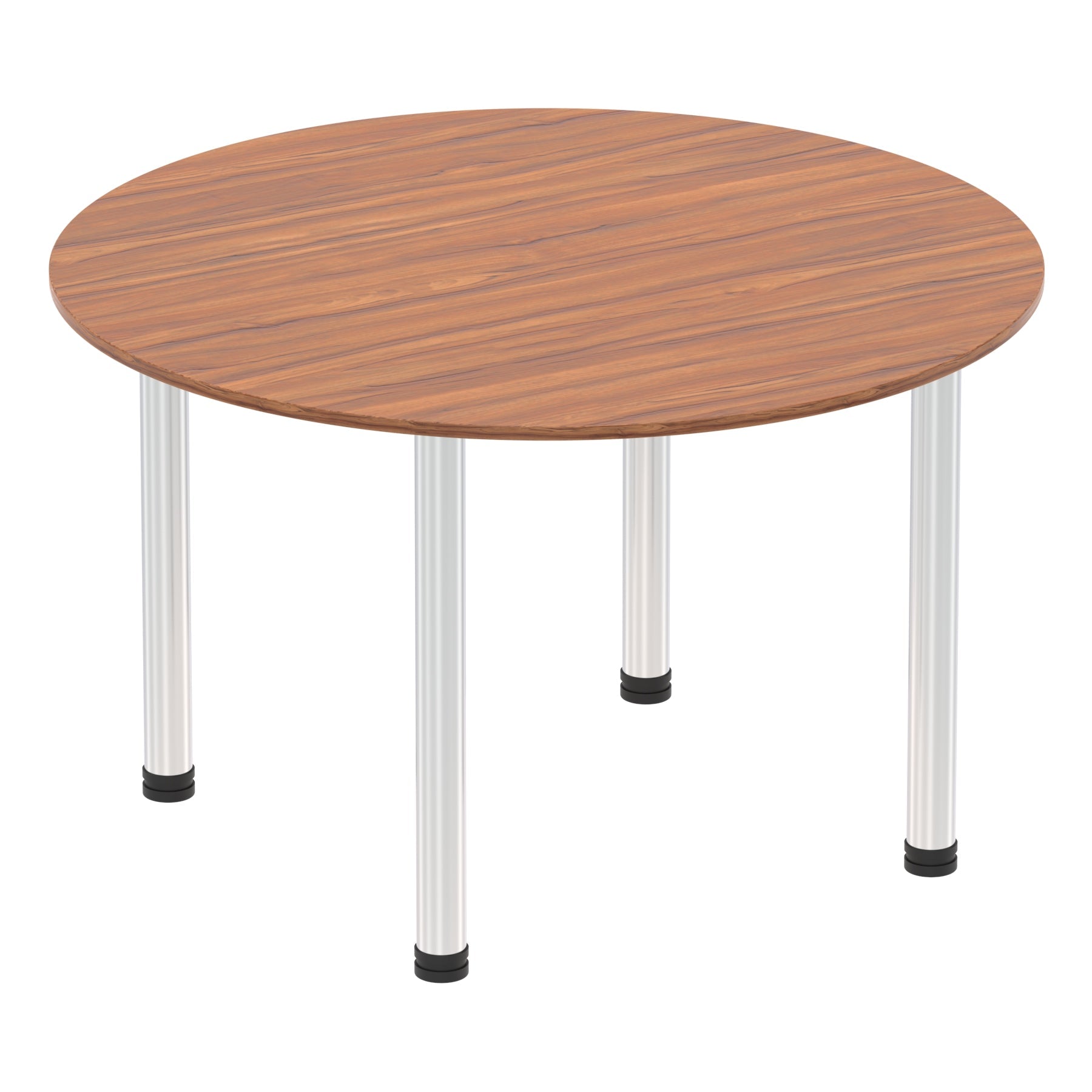 Impulse Round Table with Post Leg - 1000x1000 or 1200x1200 MFC Top, 5-Year Guarantee, Self-Assembly, Multiple Frame Colors