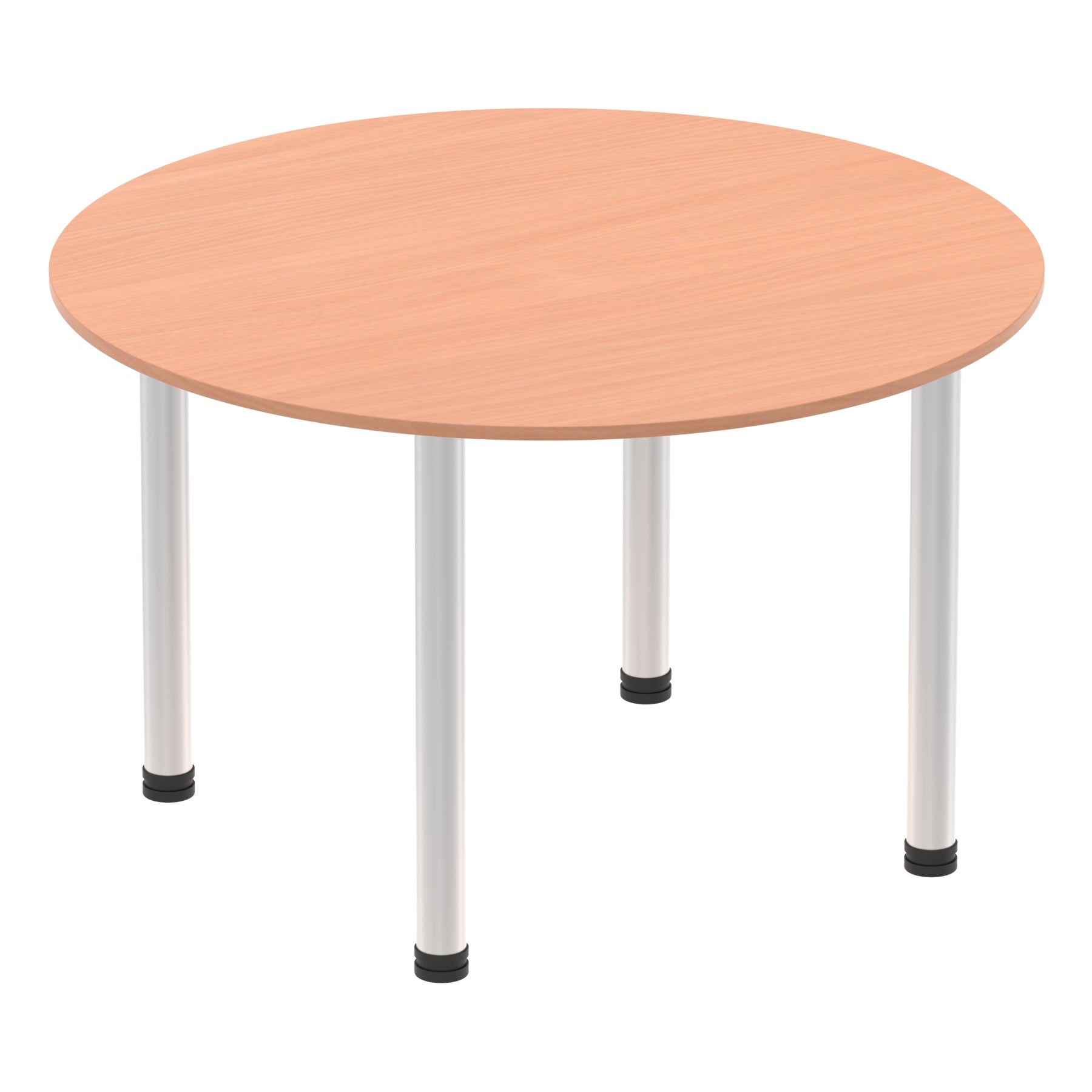 Impulse Round Table with Post Leg - 1000x1000 or 1200x1200 MFC Top, 5-Year Guarantee, Self-Assembly, Multiple Frame Colors