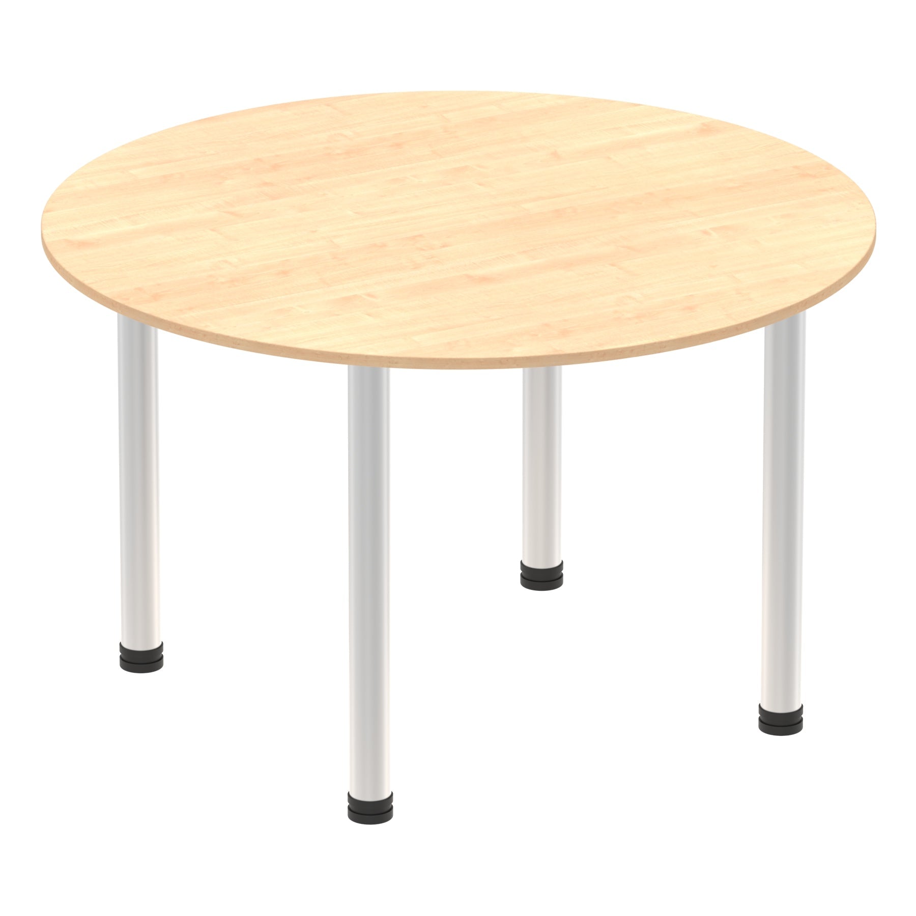 Impulse Round Table with Post Leg - 1000x1000 or 1200x1200 MFC Top, 5-Year Guarantee, Self-Assembly, Multiple Frame Colors