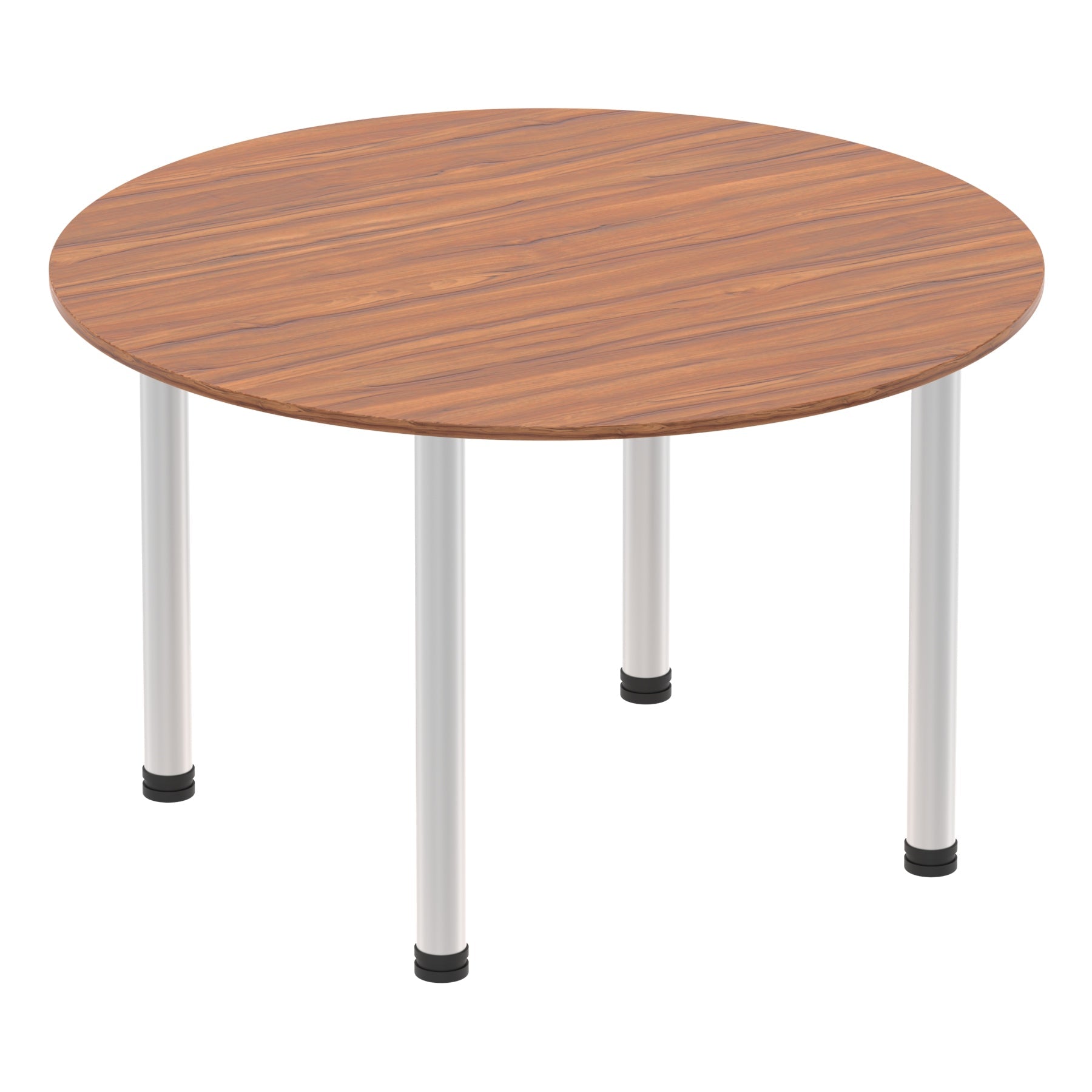 Impulse Round Table with Post Leg - 1000x1000 or 1200x1200 MFC Top, 5-Year Guarantee, Self-Assembly, Multiple Frame Colors