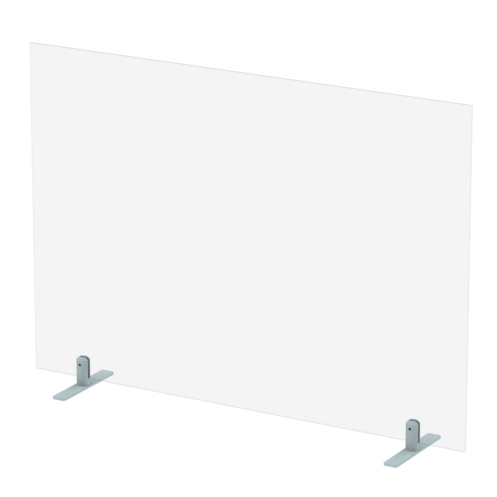Dynamic Protect Plus Acrylic Desktop Screen - Rectangular, Self-Assembly, 2-Year Guarantee, Various Sizes (W: 800-1800mm, H: 700mm, D: 5mm)