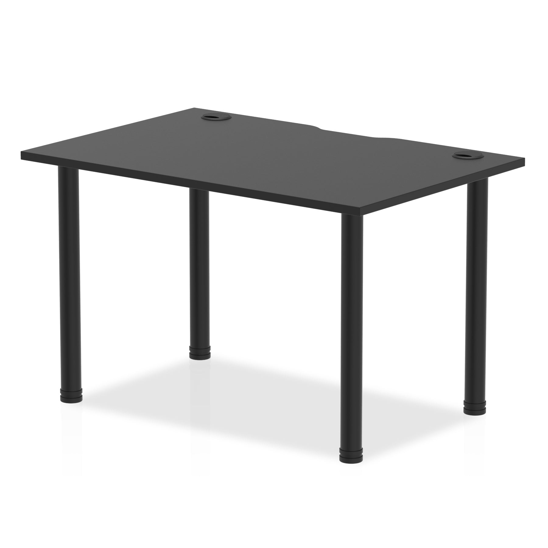 Impulse Black Series Straight Table - Rectangular MFC Desk, 1200-1800mm Width, 5-Year Guarantee, Self-Assembly, Multiple Frame Colors & Sizes