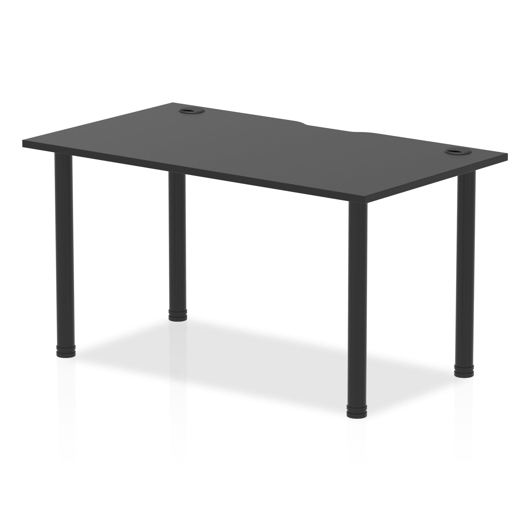 Impulse Black Series Straight Table - Rectangular MFC Desk, 1200-1800mm Width, 5-Year Guarantee, Self-Assembly, Multiple Frame Colors & Sizes