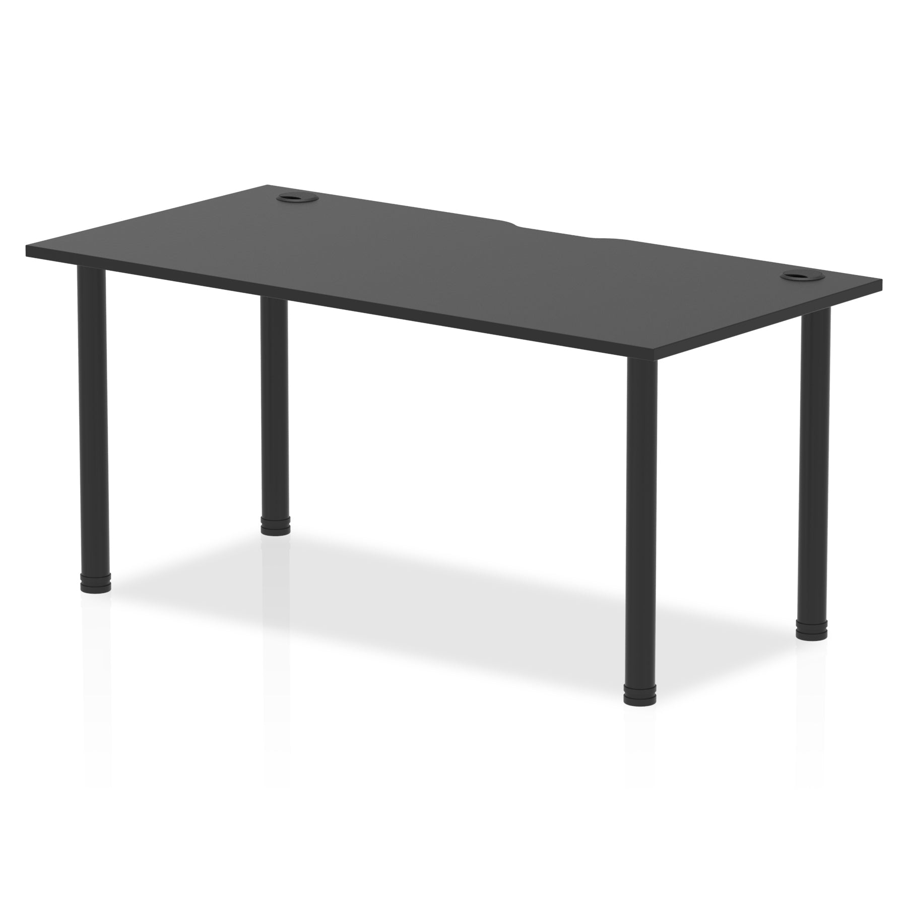 Impulse Black Series Straight Table - Rectangular MFC Desk, 1200-1800mm Width, 5-Year Guarantee, Self-Assembly, Multiple Frame Colors & Sizes