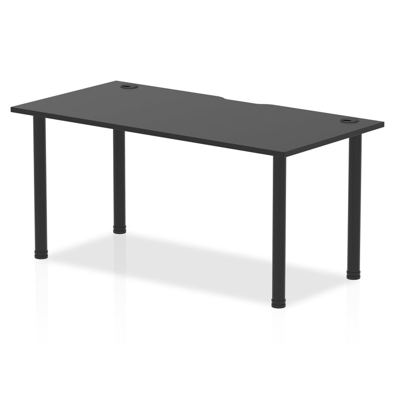 Impulse Black Series Straight Table - Rectangular MFC Desk, 1200-1800mm Width, 5-Year Guarantee, Self-Assembly, Multiple Frame Colors & Sizes