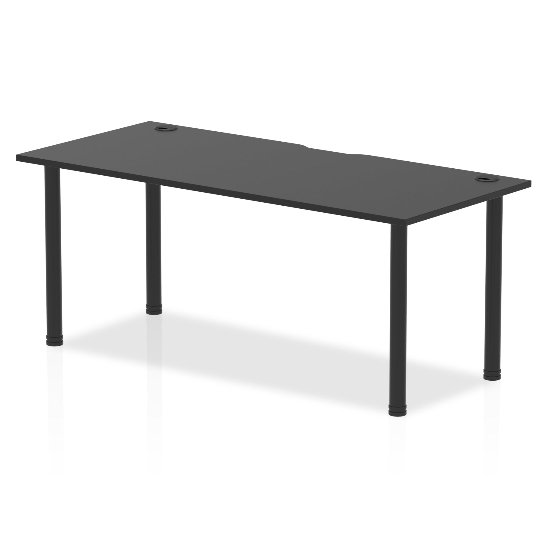 Impulse Black Series Straight Table - Rectangular MFC Desk, 1200-1800mm Width, 5-Year Guarantee, Self-Assembly, Multiple Frame Colors & Sizes