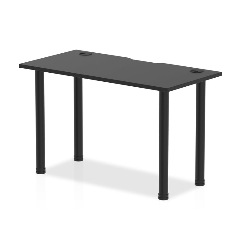 Impulse Black Series Slimline Straight Table - MFC Rectangular Desk, 5-Year Guarantee, Self-Assembly, Multiple Sizes & Frame Colors