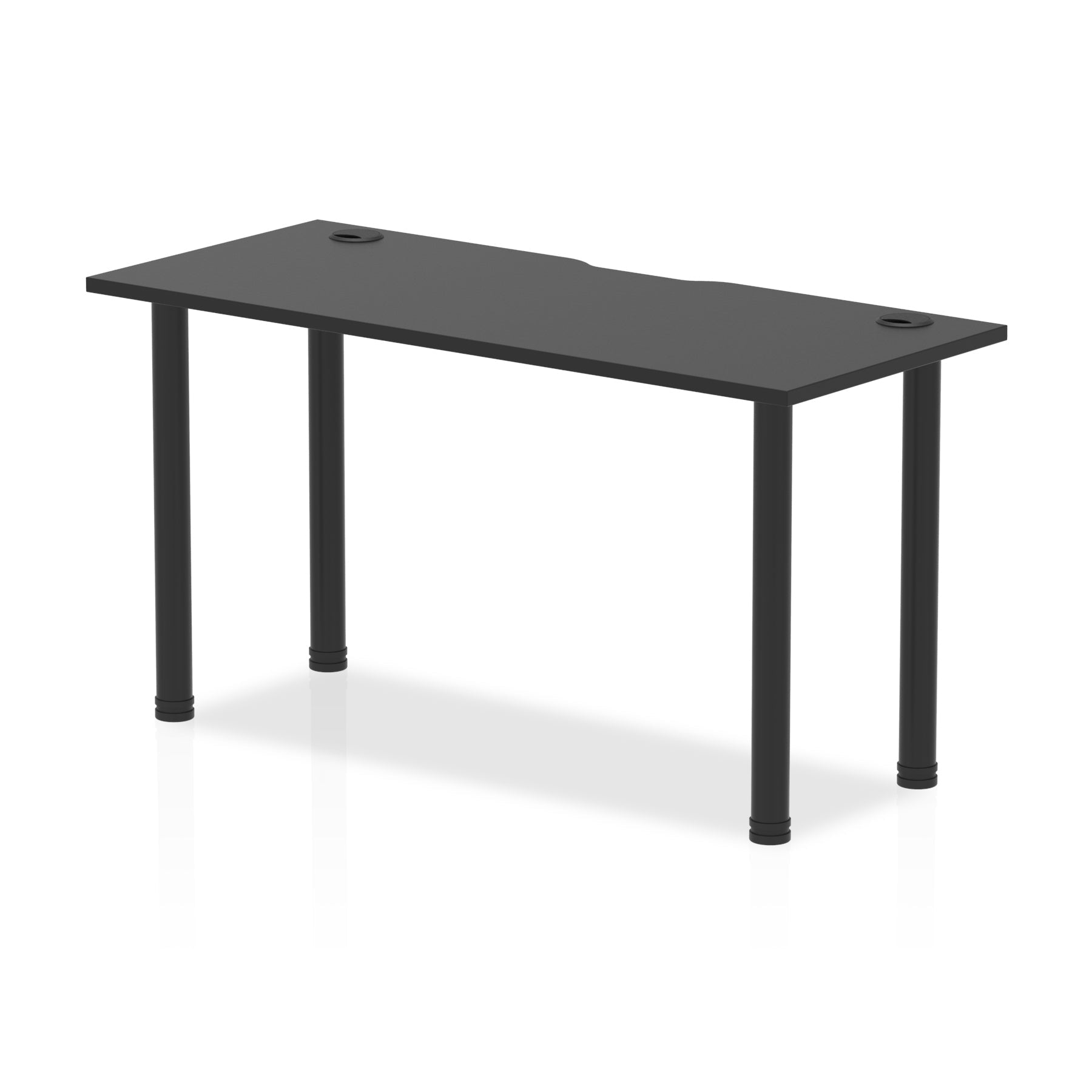 Impulse Black Series Slimline Straight Table - MFC Rectangular Desk, 5-Year Guarantee, Self-Assembly, Multiple Sizes & Frame Colors