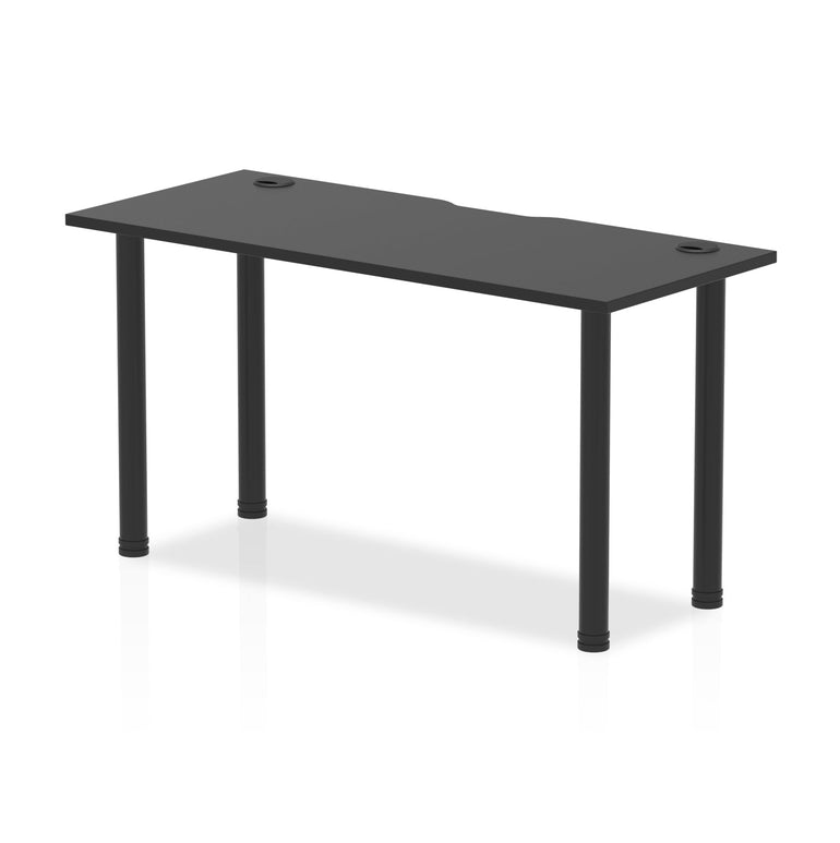 Impulse Black Series Slimline Straight Table - MFC Rectangular Desk, 5-Year Guarantee, Self-Assembly, Multiple Sizes & Frame Colors