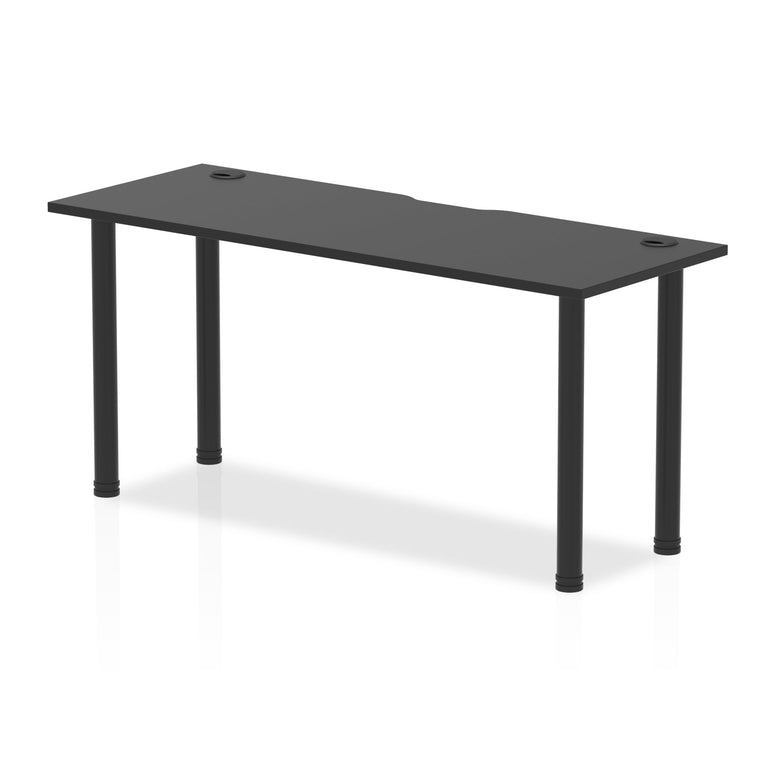 Impulse Black Series Slimline Straight Table - MFC Rectangular Desk, 5-Year Guarantee, Self-Assembly, Multiple Sizes & Frame Colors