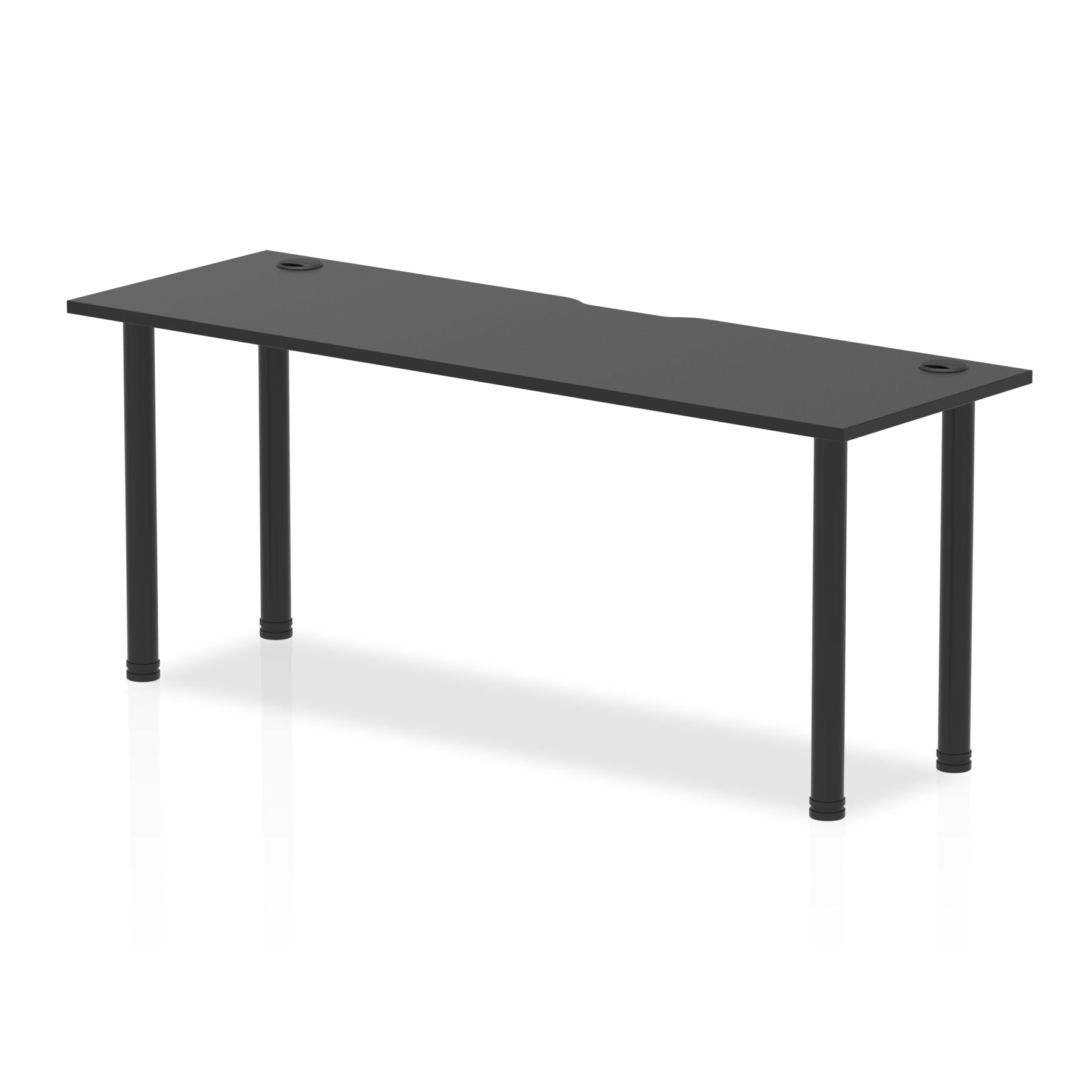 Impulse Black Series Slimline Straight Table - MFC Rectangular Desk, 5-Year Guarantee, Self-Assembly, Multiple Sizes & Frame Colors