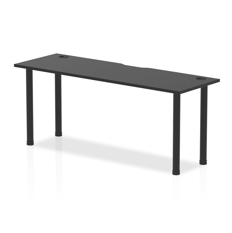 Impulse Black Series Slimline Straight Table - MFC Rectangular Desk, 5-Year Guarantee, Self-Assembly, Multiple Sizes & Frame Colors