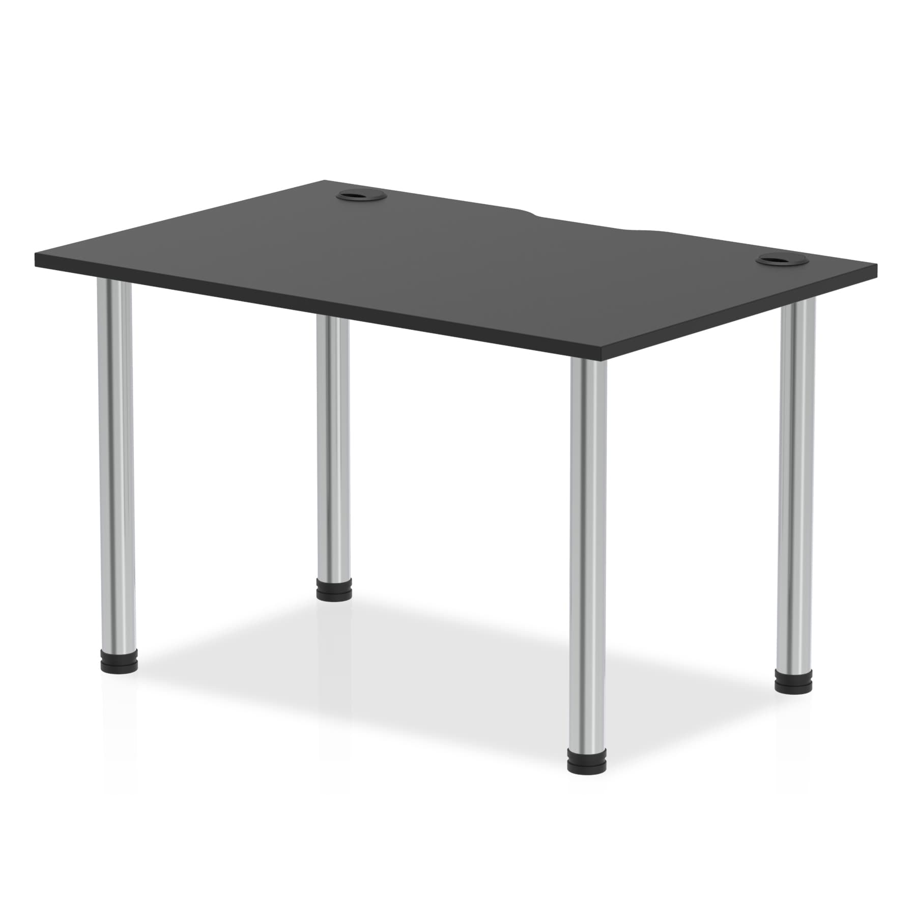 Impulse Black Series Straight Table - Rectangular MFC Desk, 1200-1800mm Width, 5-Year Guarantee, Self-Assembly, Multiple Frame Colors & Sizes