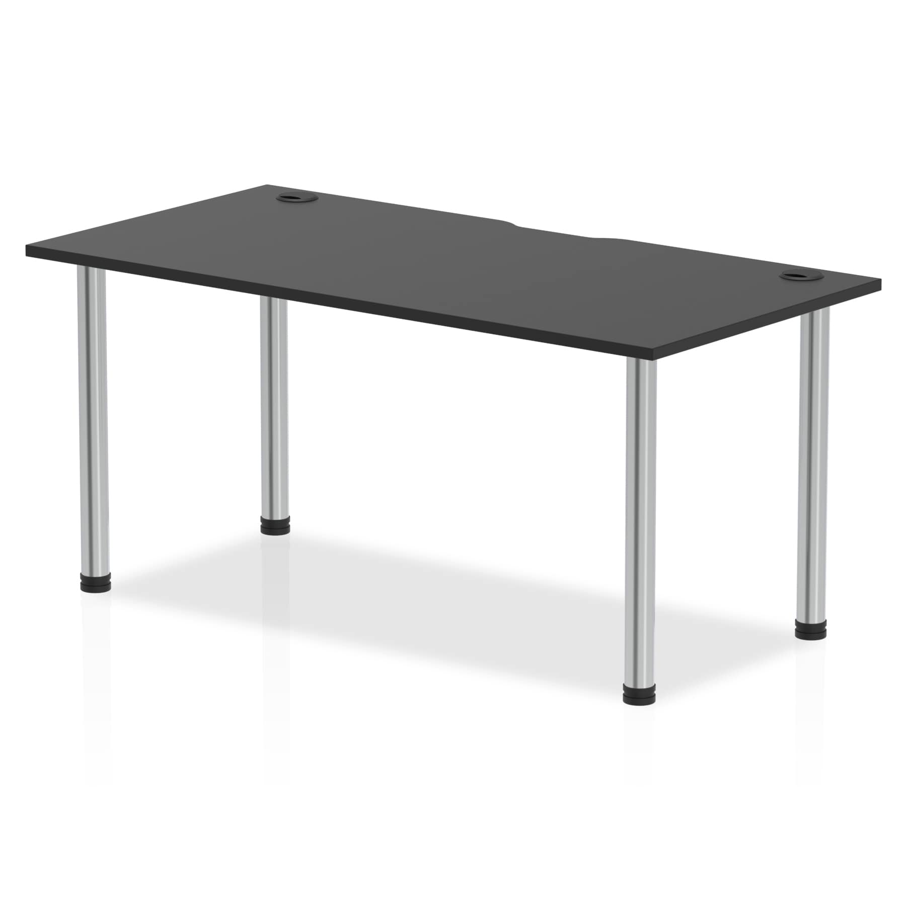 Impulse Black Series Straight Table - Rectangular MFC Desk, 1200-1800mm Width, 5-Year Guarantee, Self-Assembly, Multiple Frame Colors & Sizes