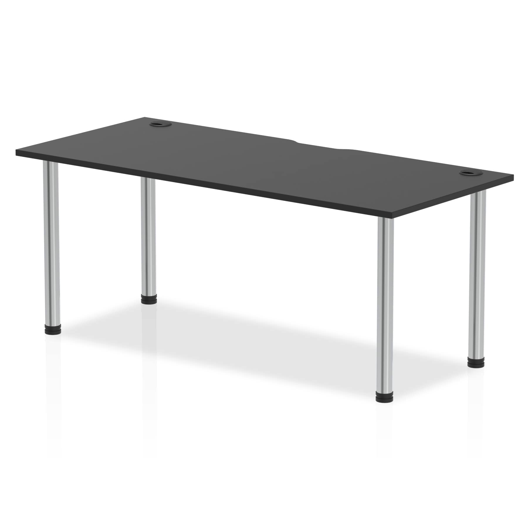 Impulse Black Series Straight Table - Rectangular MFC Desk, 1200-1800mm Width, 5-Year Guarantee, Self-Assembly, Multiple Frame Colors & Sizes