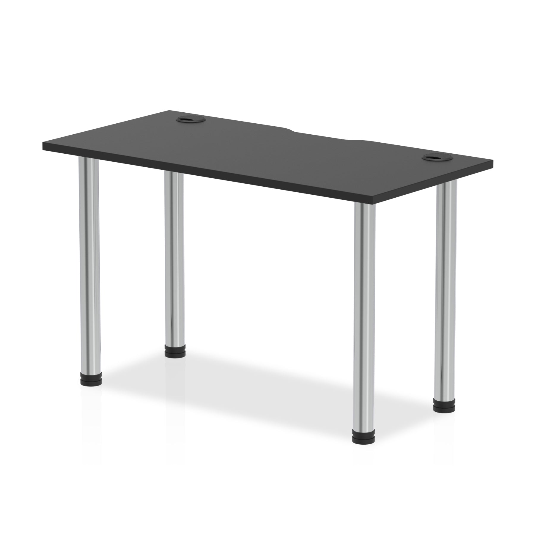 Impulse Black Series Slimline Straight Table - MFC Rectangular Desk, 5-Year Guarantee, Self-Assembly, Multiple Sizes & Frame Colors