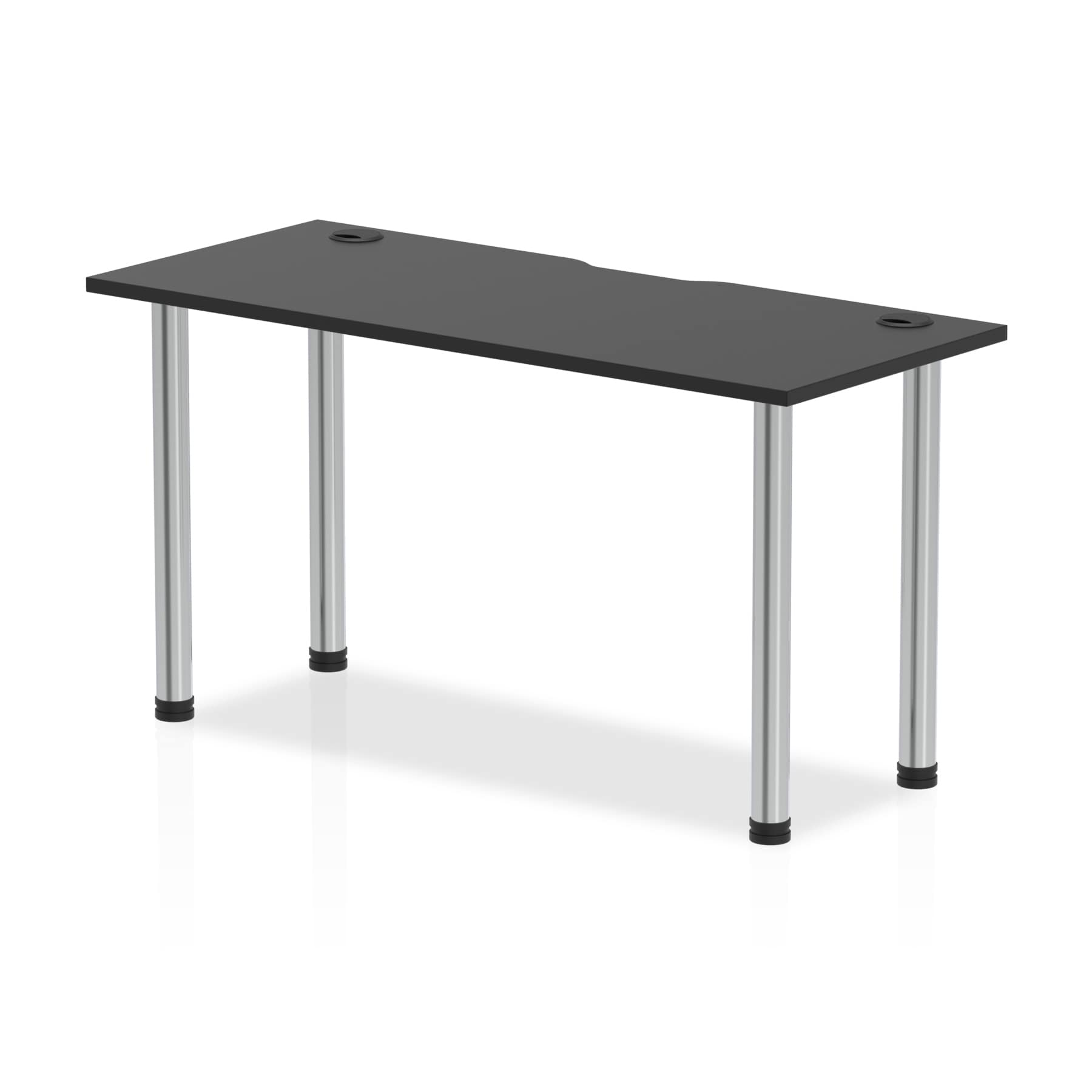 Impulse Black Series Slimline Straight Table - MFC Rectangular Desk, 5-Year Guarantee, Self-Assembly, Multiple Sizes & Frame Colors