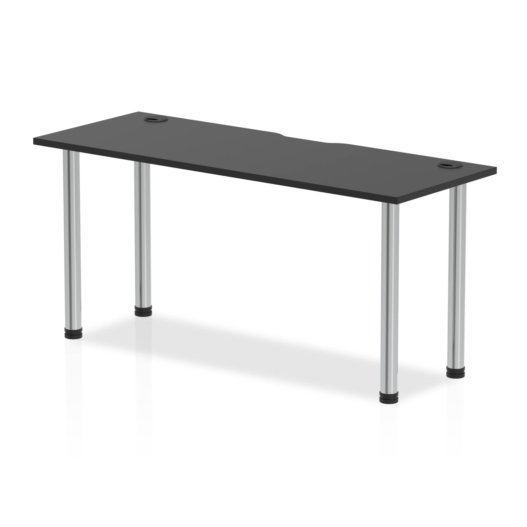 Impulse Black Series Slimline Straight Table - MFC Rectangular Desk, 5-Year Guarantee, Self-Assembly, Multiple Sizes & Frame Colors