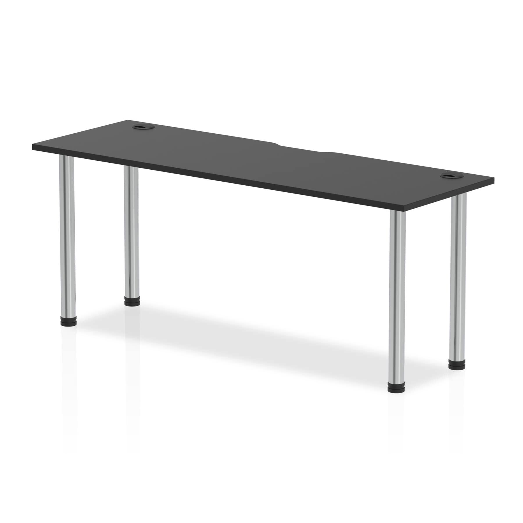 Impulse Black Series Slimline Straight Table - MFC Rectangular Desk, 5-Year Guarantee, Self-Assembly, Multiple Sizes & Frame Colors