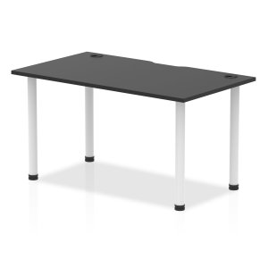 Impulse Black Series Straight Table - Rectangular MFC Desk, 1200-1800mm Width, 5-Year Guarantee, Self-Assembly, Multiple Frame Colors & Sizes