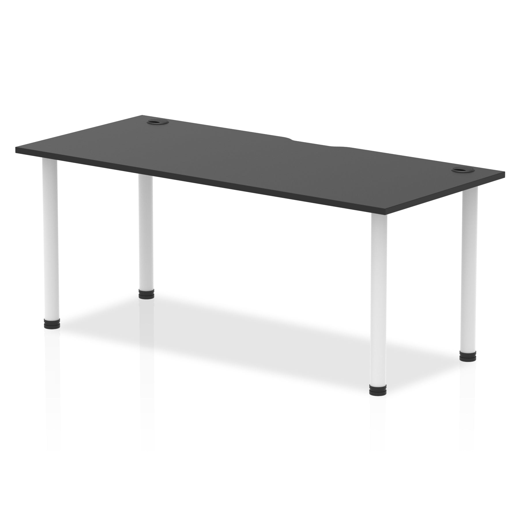 Impulse Black Series Straight Table - Rectangular MFC Desk, 1200-1800mm Width, 5-Year Guarantee, Self-Assembly, Multiple Frame Colors & Sizes