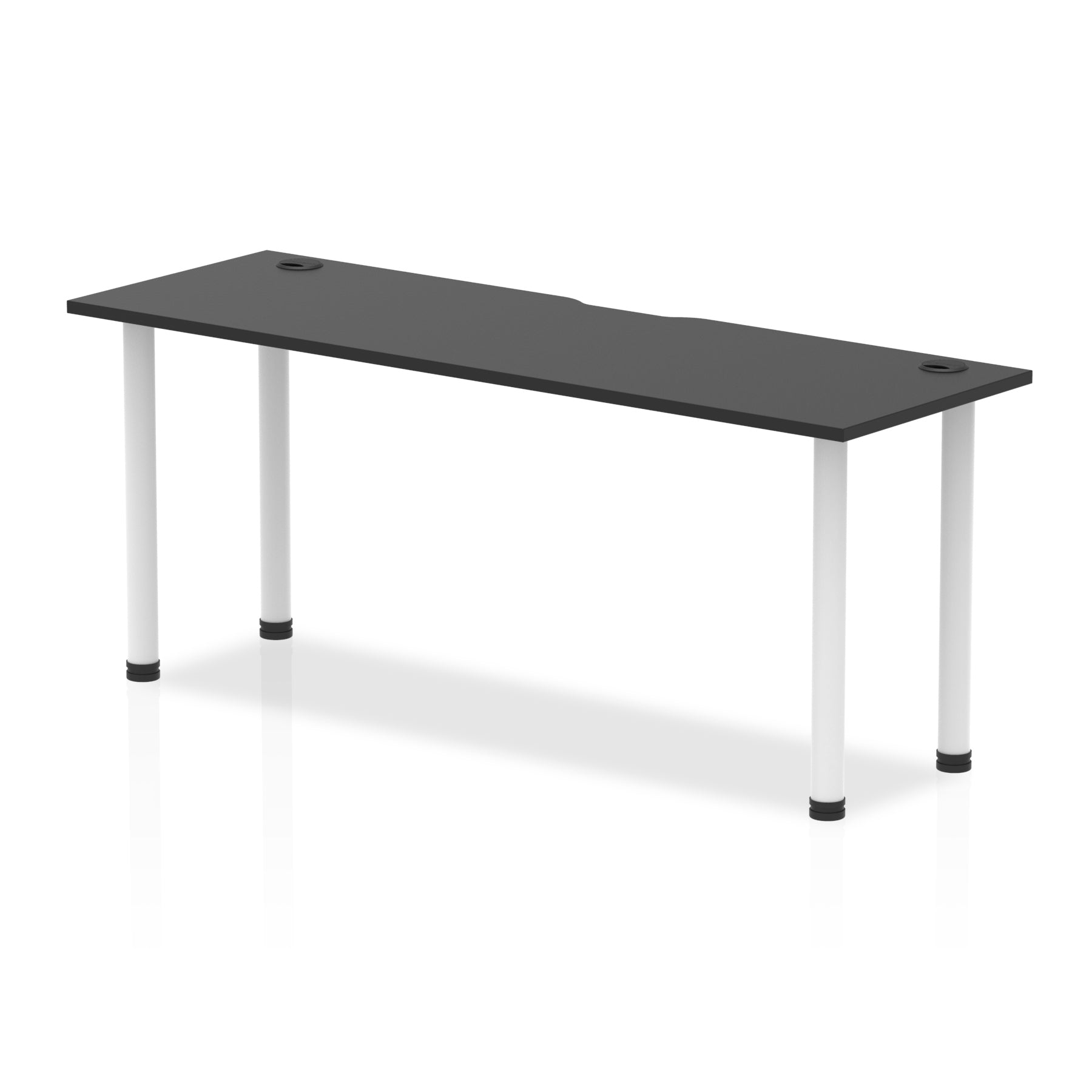 Impulse Black Series Slimline Straight Table - MFC Rectangular Desk, 5-Year Guarantee, Self-Assembly, Multiple Sizes & Frame Colors