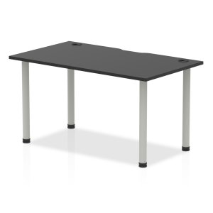 Impulse Black Series Straight Table - Rectangular MFC Desk, 1200-1800mm Width, 5-Year Guarantee, Self-Assembly, Multiple Frame Colors & Sizes