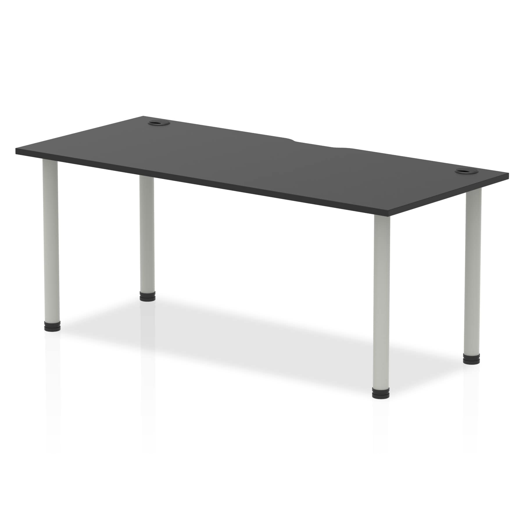 Impulse Black Series Straight Table - Rectangular MFC Desk, 1200-1800mm Width, 5-Year Guarantee, Self-Assembly, Multiple Frame Colors & Sizes