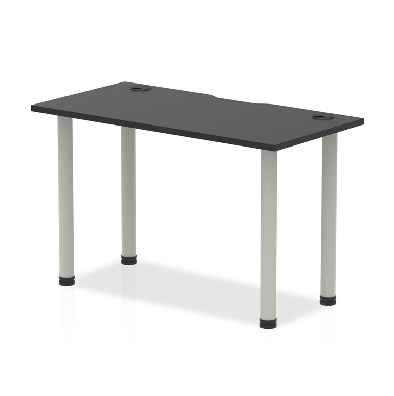 Impulse Black Series Slimline Straight Table - MFC Rectangular Desk, 5-Year Guarantee, Self-Assembly, Multiple Sizes & Frame Colors