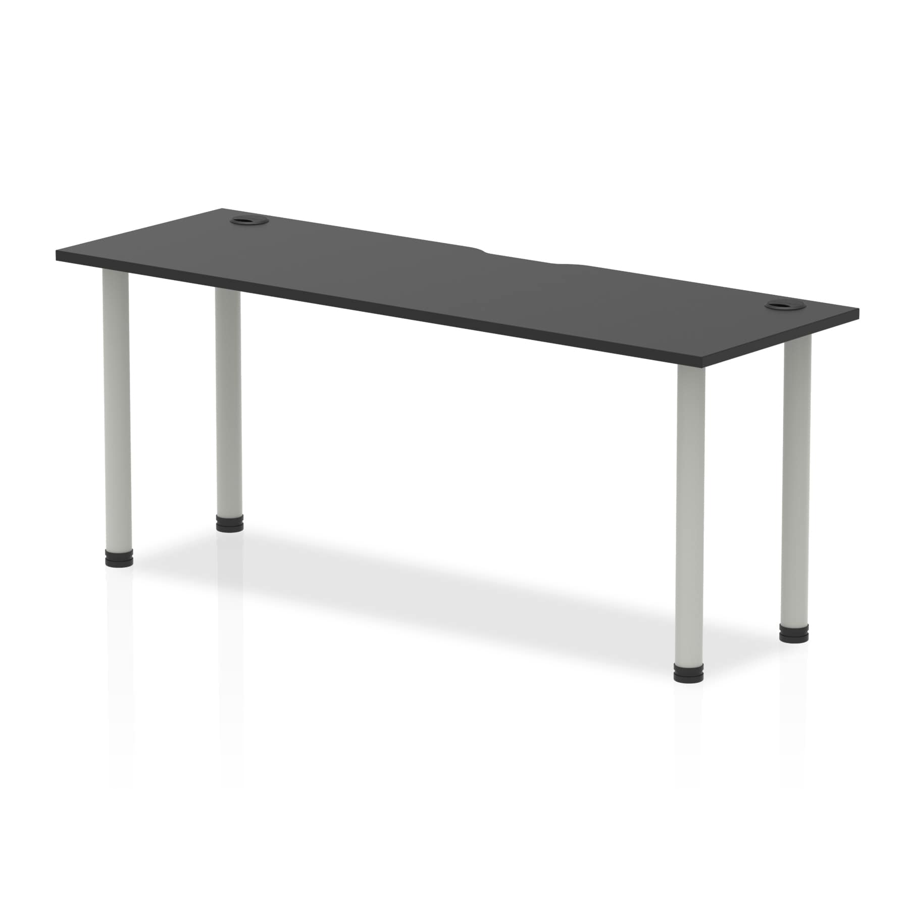 Impulse Black Series Slimline Straight Table - MFC Rectangular Desk, 5-Year Guarantee, Self-Assembly, Multiple Sizes & Frame Colors