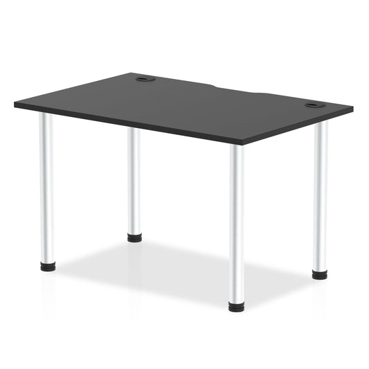 Impulse Black Series Straight Table - Rectangular MFC Desk, 1200-1800mm Width, 5-Year Guarantee, Self-Assembly, Multiple Frame Colors & Sizes