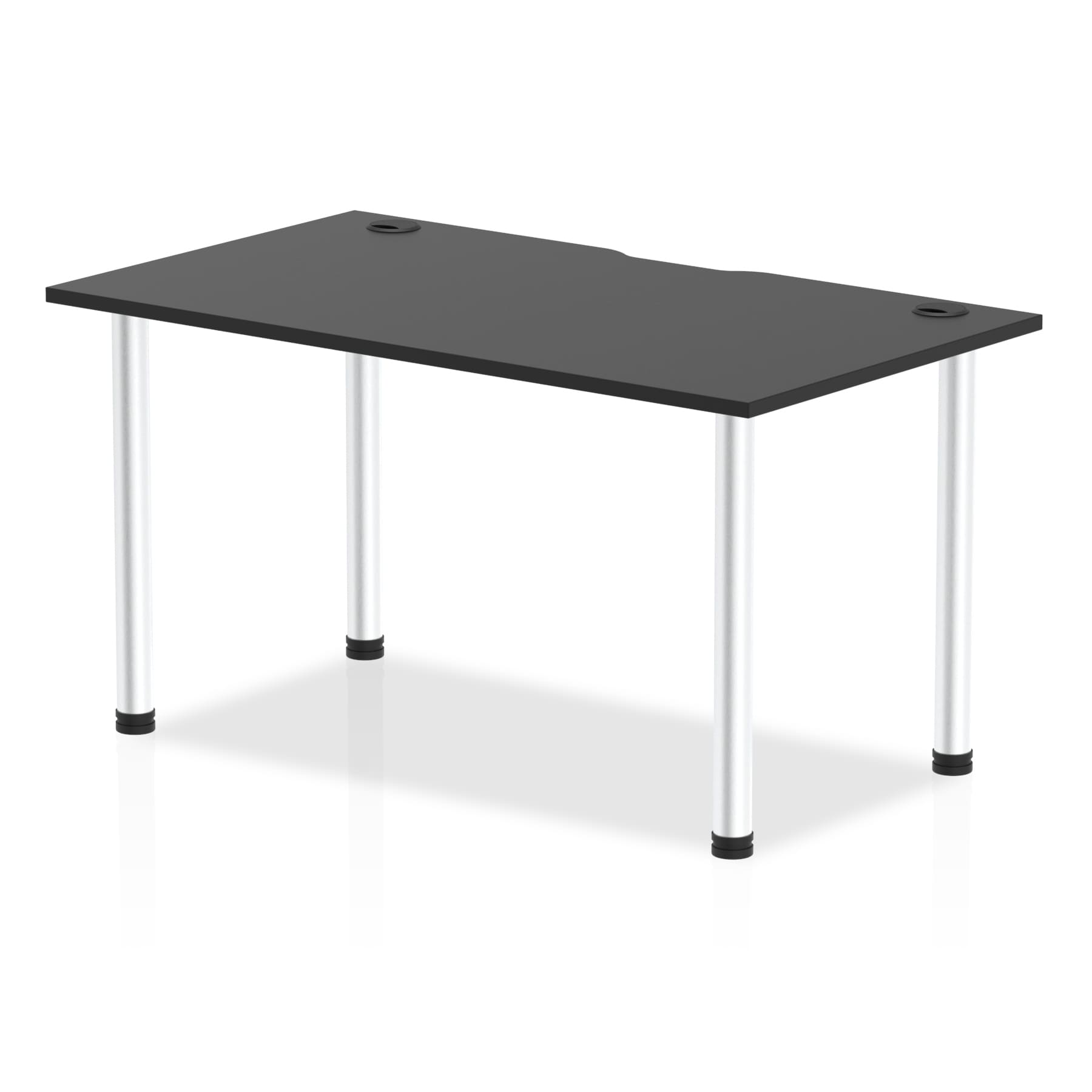 Impulse Black Series Straight Table - Rectangular MFC Desk, 1200-1800mm Width, 5-Year Guarantee, Self-Assembly, Multiple Frame Colors & Sizes