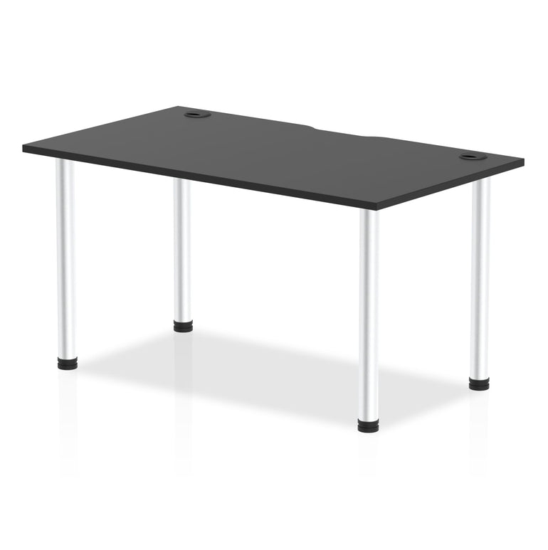 Impulse Black Series Straight Table - Rectangular MFC Desk, 1200-1800mm Width, 5-Year Guarantee, Self-Assembly, Multiple Frame Colors & Sizes