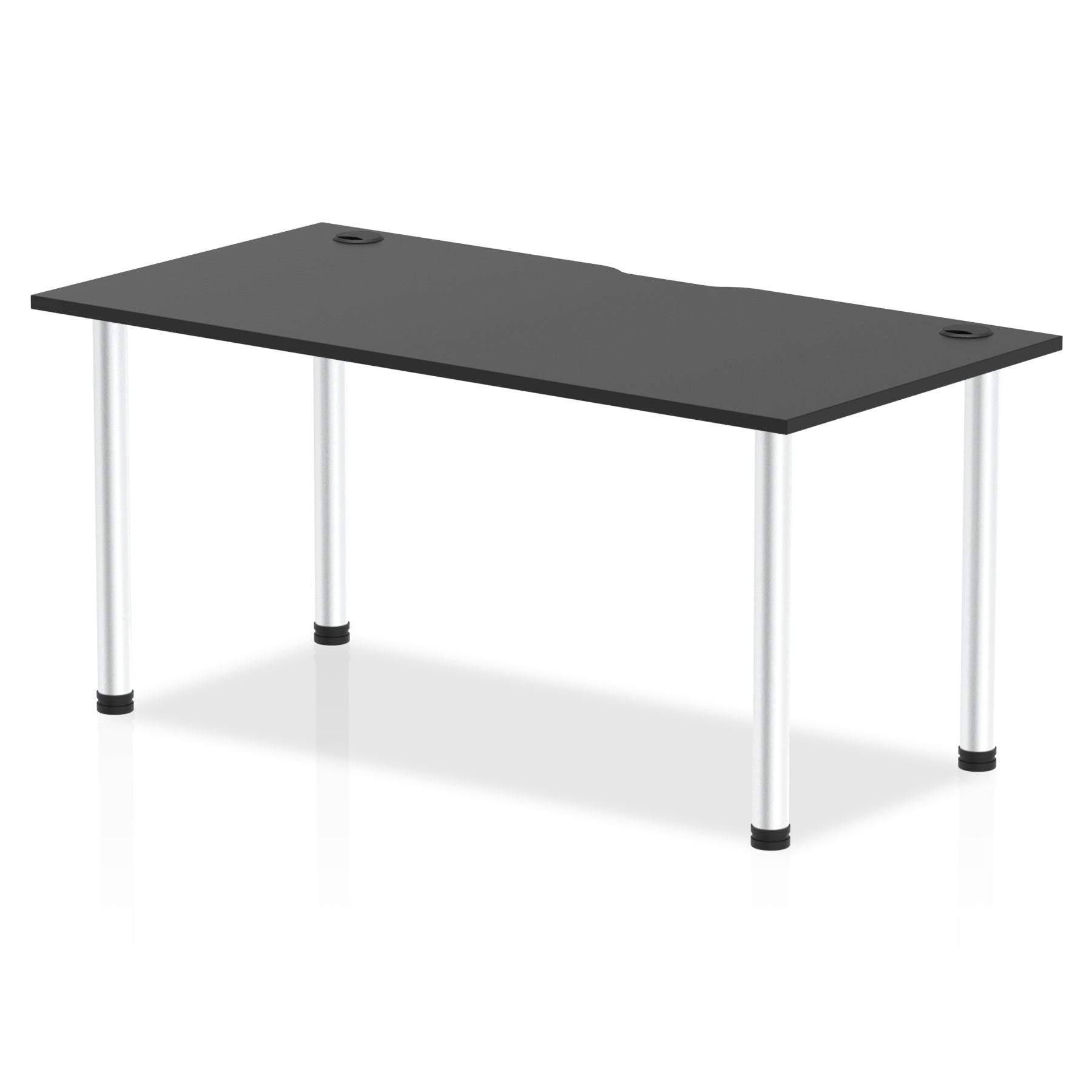 Impulse Black Series Straight Table - Rectangular MFC Desk, 1200-1800mm Width, 5-Year Guarantee, Self-Assembly, Multiple Frame Colors & Sizes