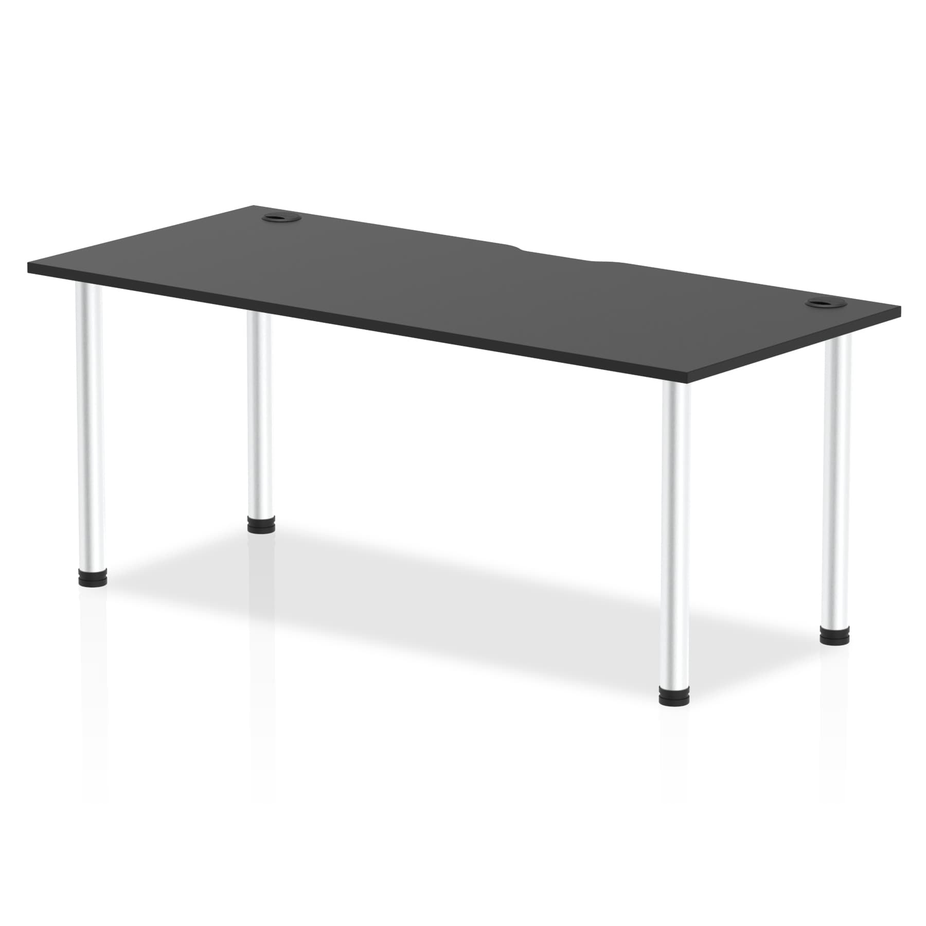 Impulse Black Series Straight Table - Rectangular MFC Desk, 1200-1800mm Width, 5-Year Guarantee, Self-Assembly, Multiple Frame Colors & Sizes