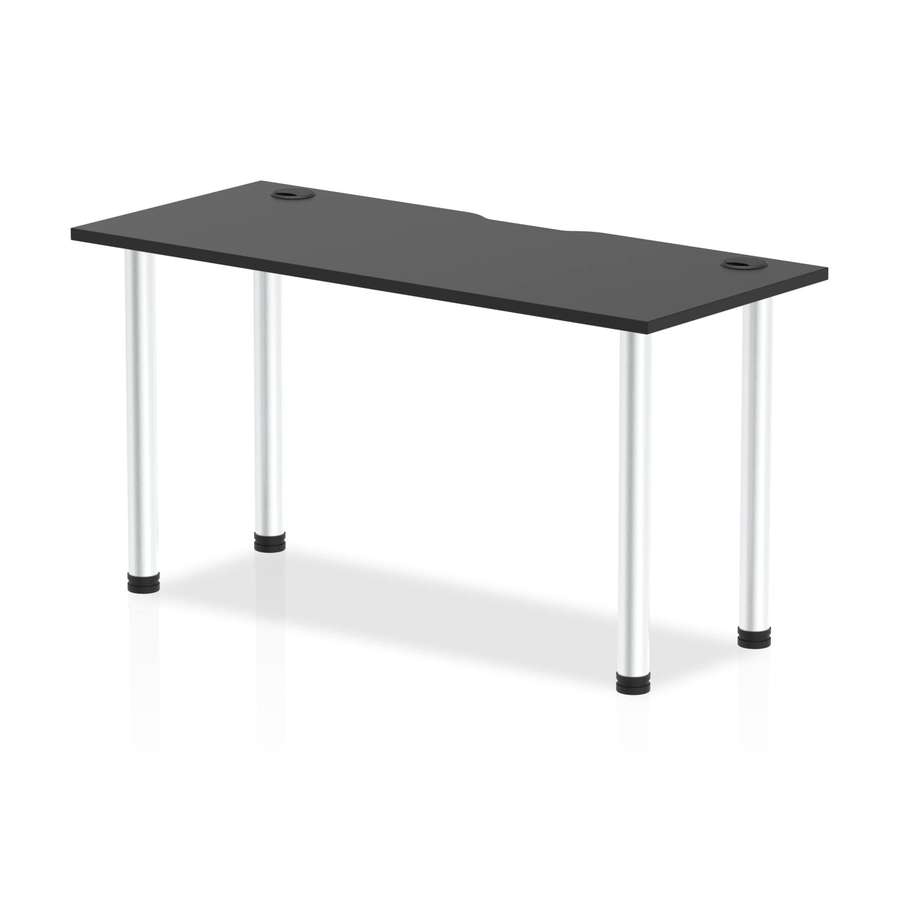 Impulse Black Series Slimline Straight Table - MFC Rectangular Desk, 5-Year Guarantee, Self-Assembly, Multiple Sizes & Frame Colors