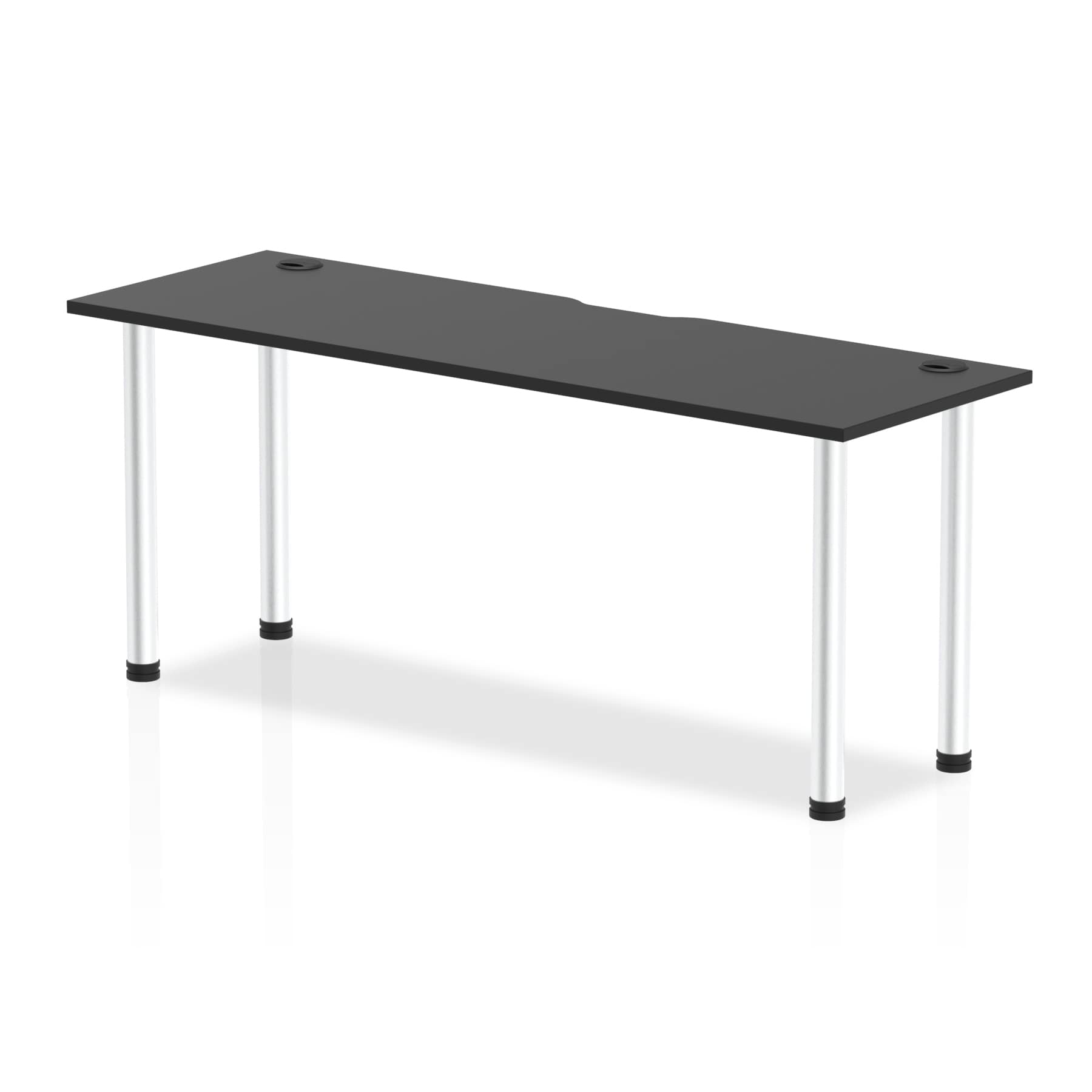 Impulse Black Series Slimline Straight Table - MFC Rectangular Desk, 5-Year Guarantee, Self-Assembly, Multiple Sizes & Frame Colors