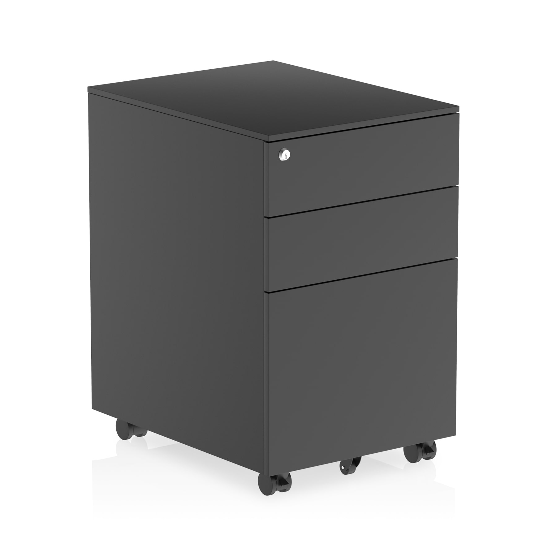 Steel Storage Mobile Pedestal - 3 Lockable Drawers, 390/300mm W, 505/520mm D, 600/595mm H, 20/17kg - 5 Year Guarantee