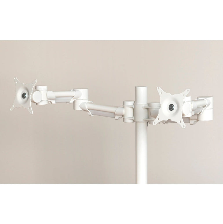 Impulse Double Height Adjustable Flat Screen Monitor Arm - Steel, Self-Assembly, 420mm Height, 1-Year Guarantee