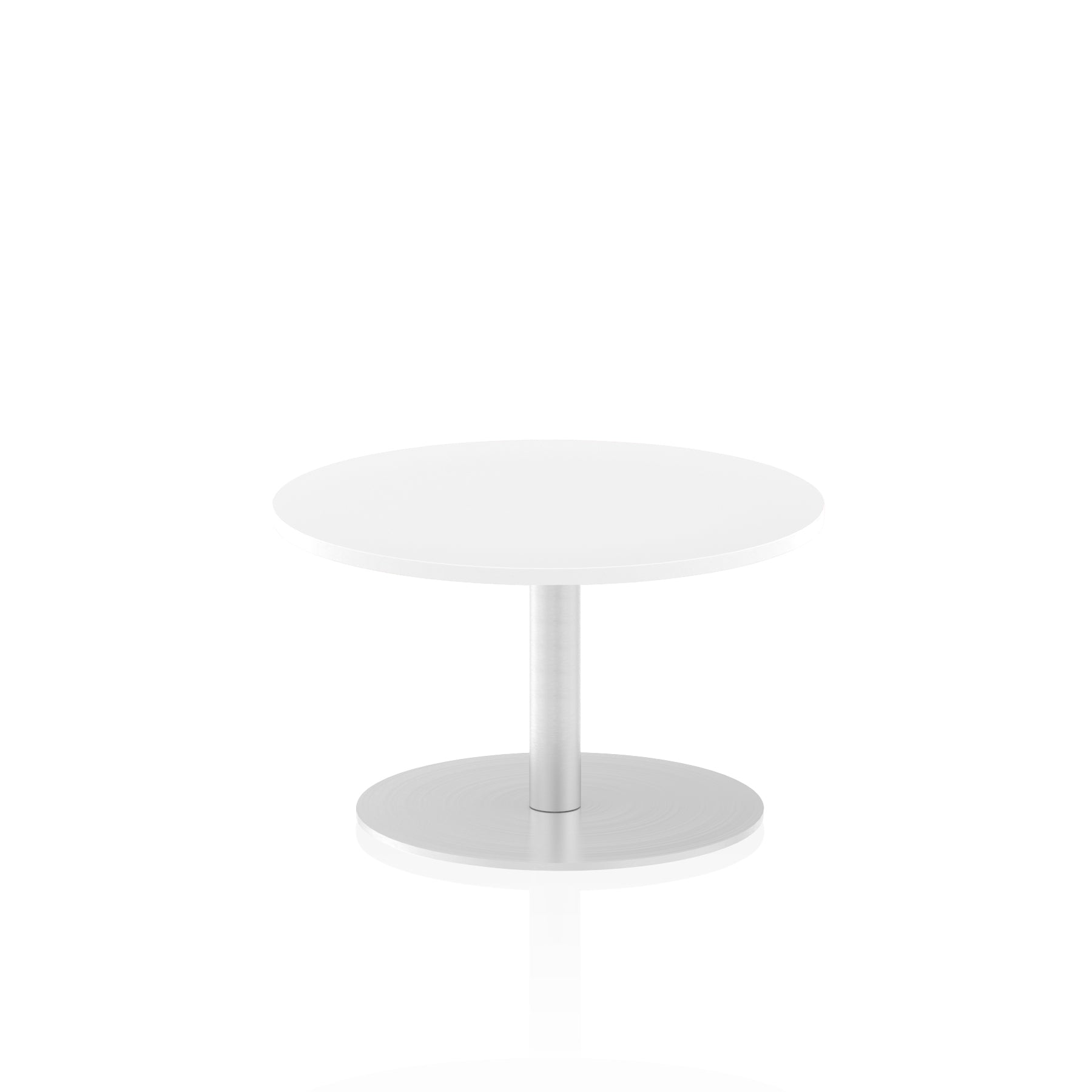 Italia Round Poseur Table - MFC Material, Self-Assembly, Bistro Leg, Silver Frame, 5-Year Guarantee - 600x600, 800x800, 1000x1000, 1200x1200