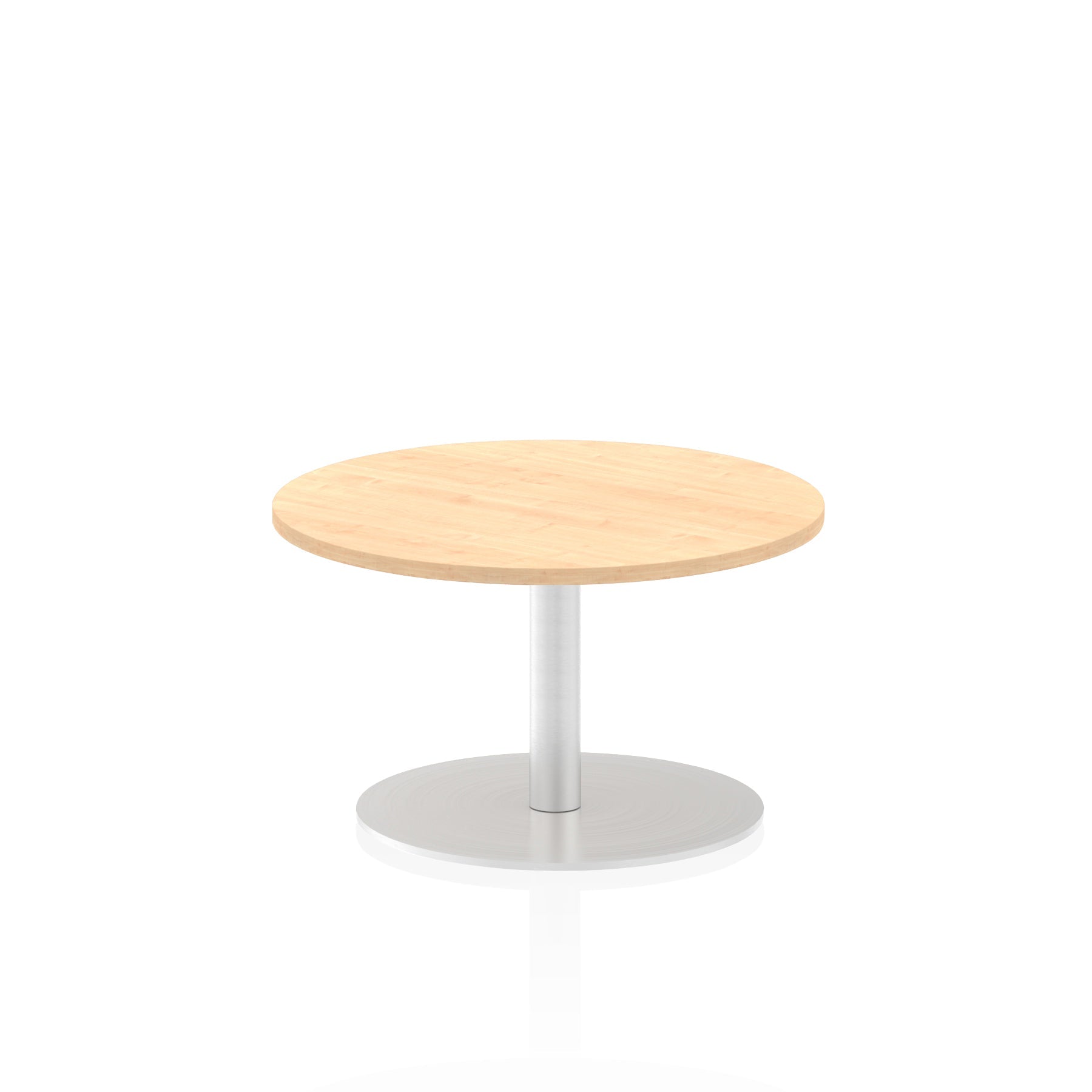 Italia Round Poseur Table - MFC Material, Self-Assembly, Bistro Leg, Silver Frame, 5-Year Guarantee - 600x600, 800x800, 1000x1000, 1200x1200