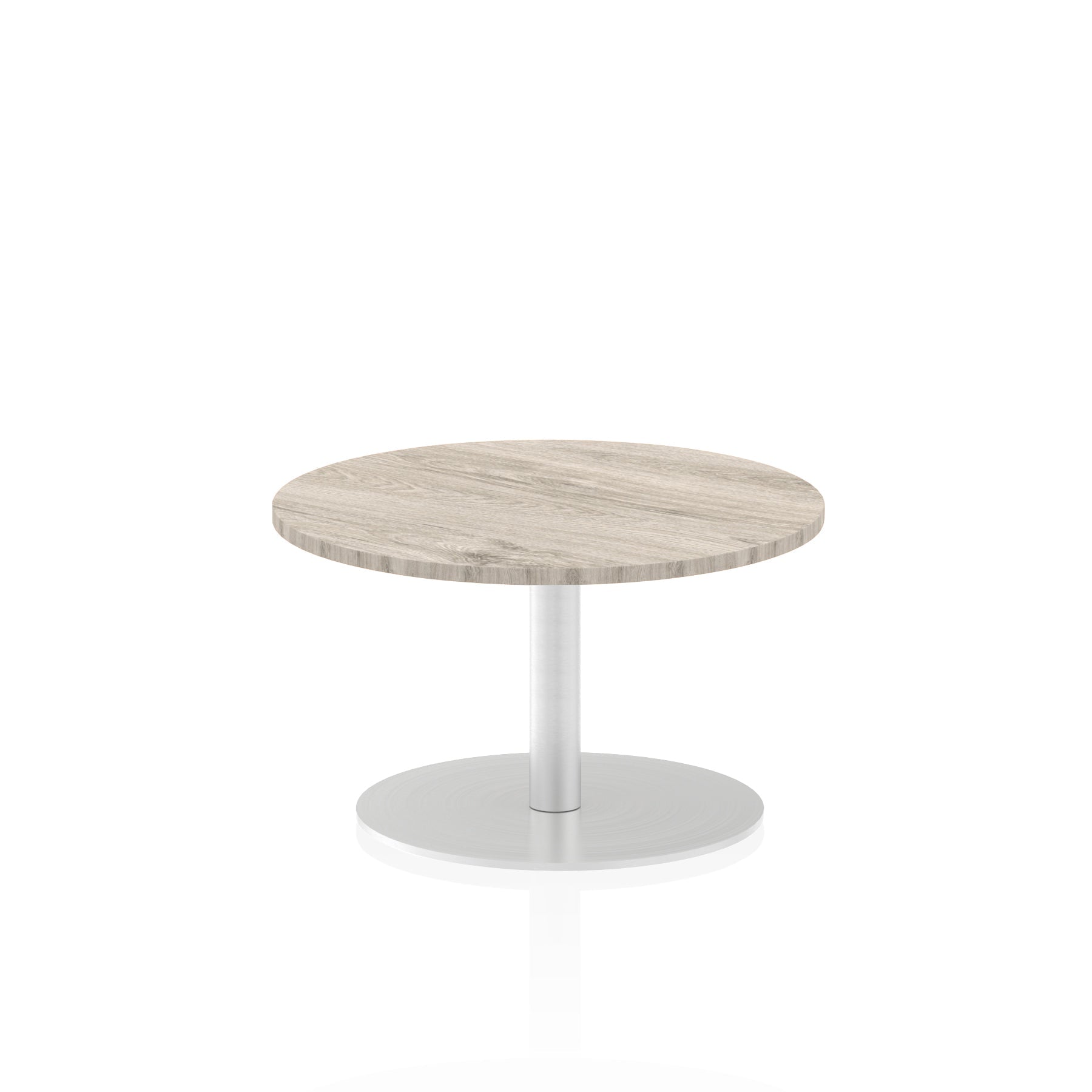 Italia Round Poseur Table - MFC Material, Self-Assembly, Bistro Leg, Silver Frame, 5-Year Guarantee - 600x600, 800x800, 1000x1000, 1200x1200