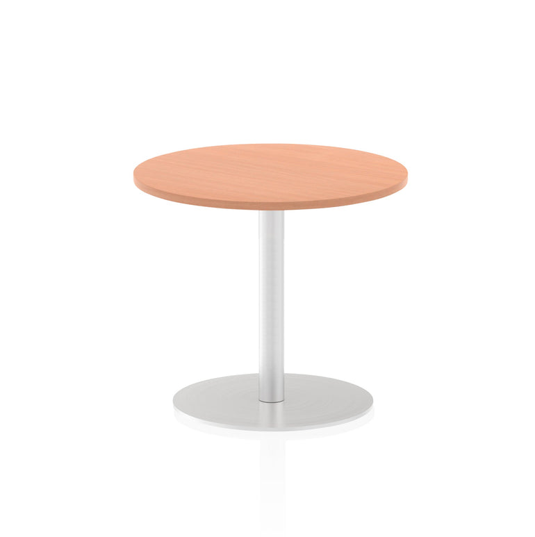 Italia Round Poseur Table - MFC Material, Self-Assembly, Bistro Leg, Silver Frame, 5-Year Guarantee - 600x600, 800x800, 1000x1000, 1200x1200